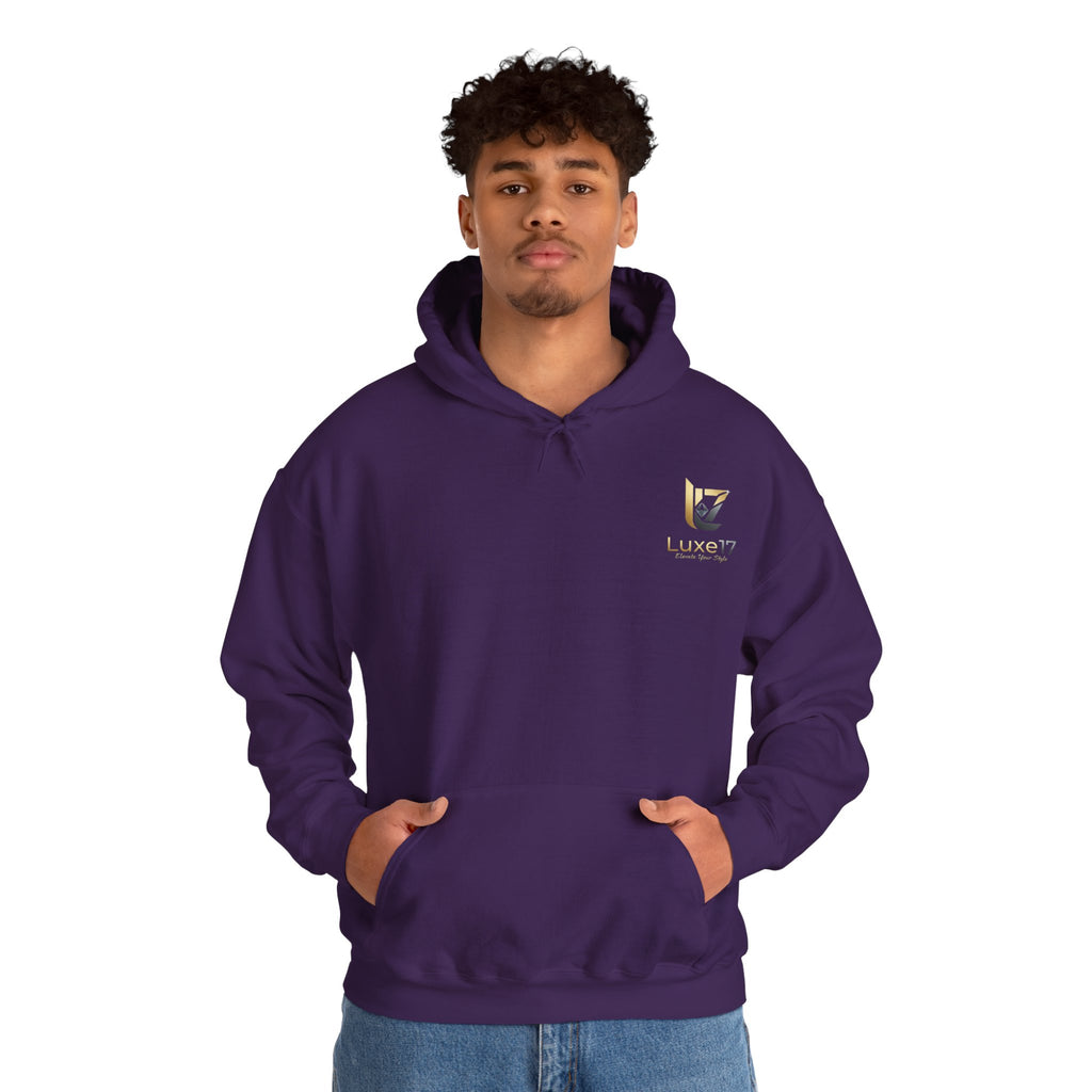 Hoodie — Luxe17 Gold Logo "Elevate Your Style" Pullover