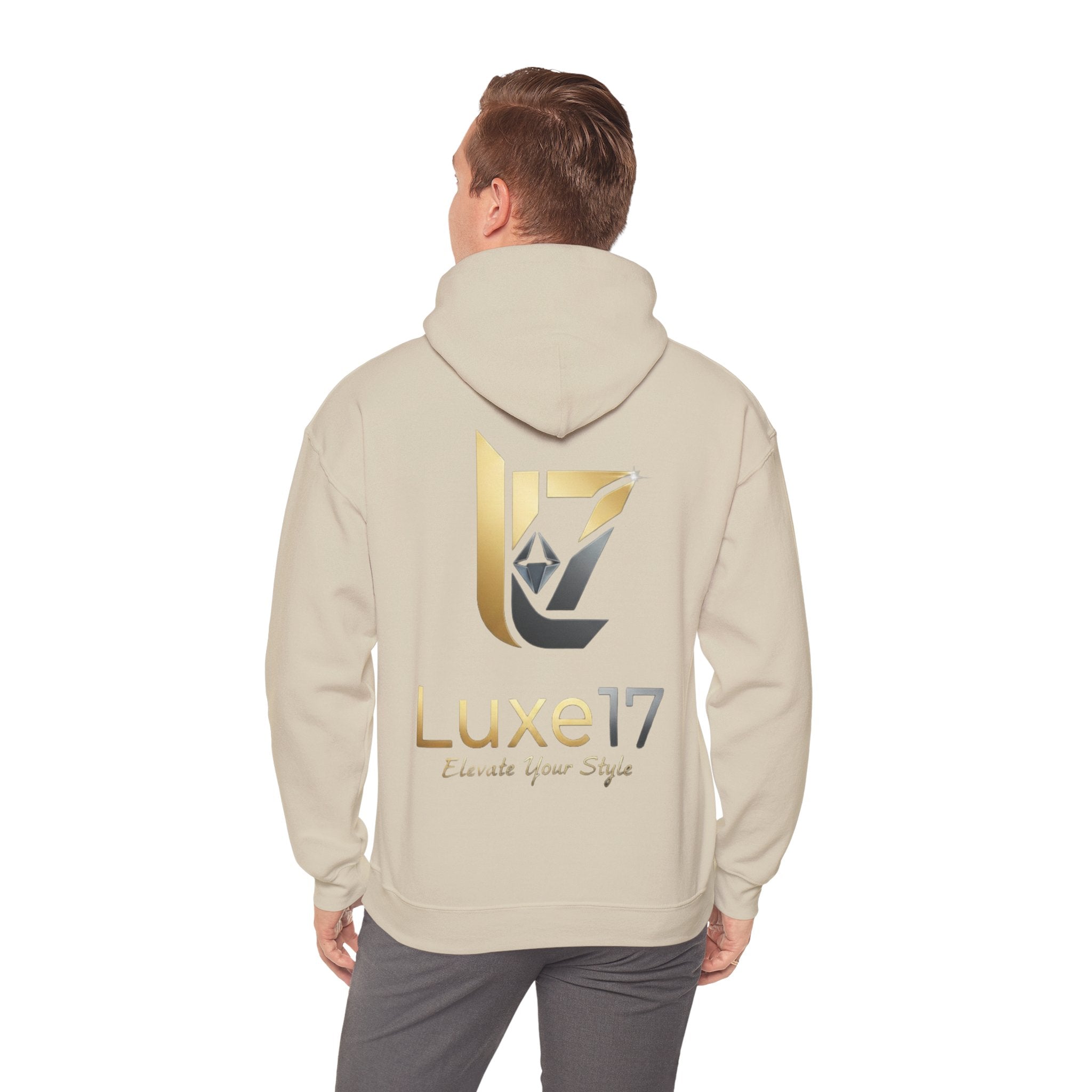 Hoodie — Luxe17 Gold Logo "Elevate Your Style" Pullover