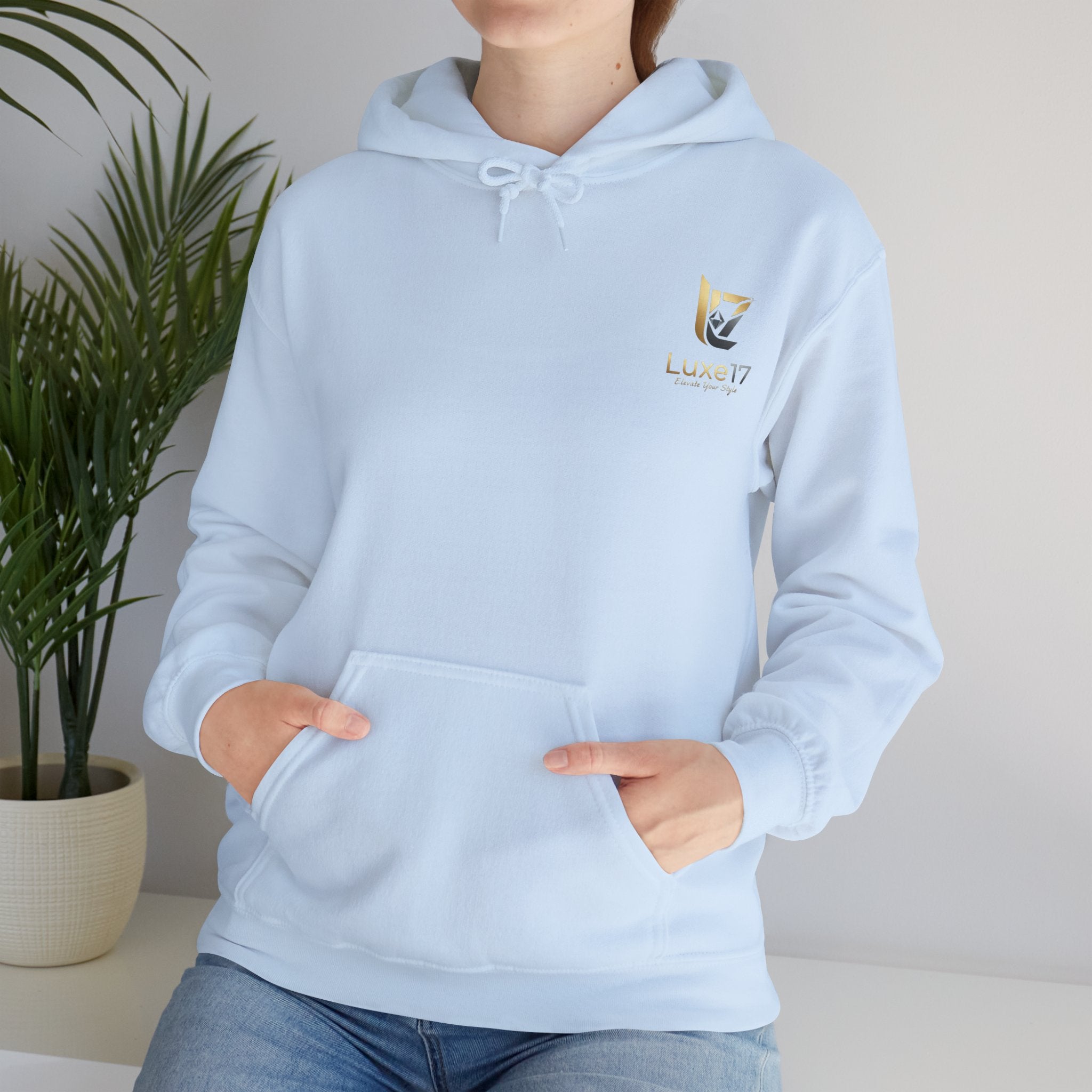 Hoodie — Luxe17 Gold Logo "Elevate Your Style" Pullover