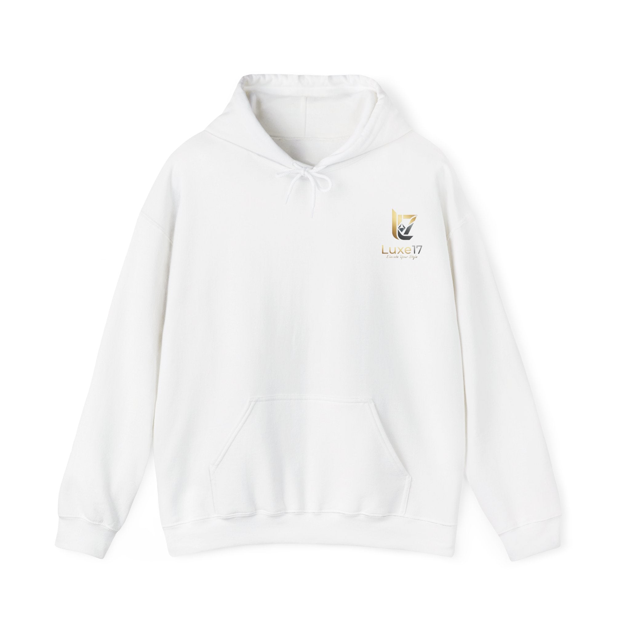 Hoodie — Luxe17 Gold Logo "Elevate Your Style" Pullover