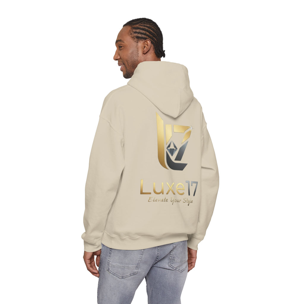 Hoodie — Luxe17 Gold Logo "Elevate Your Style" Pullover