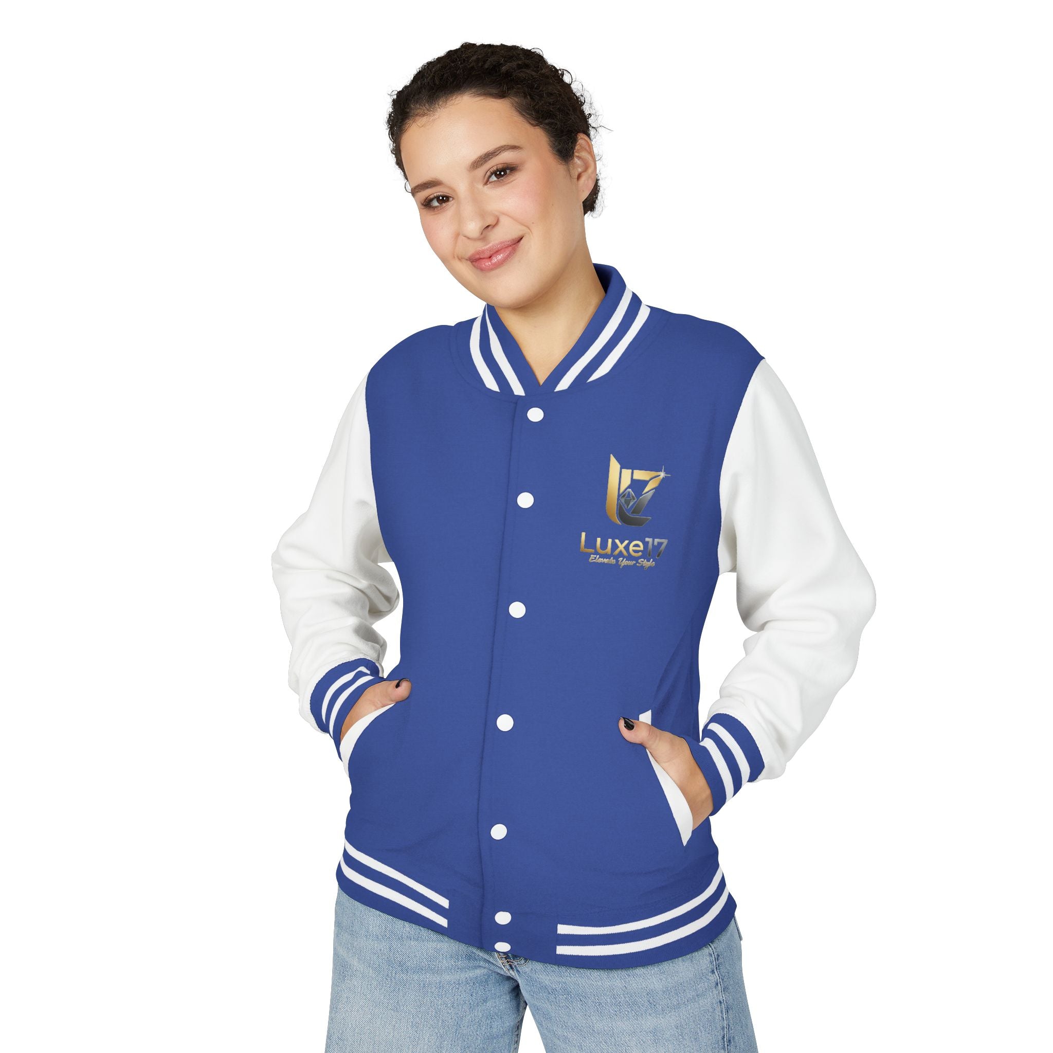 Letterman Jacket — Luxe17 Gold Logo Varsity Jacket