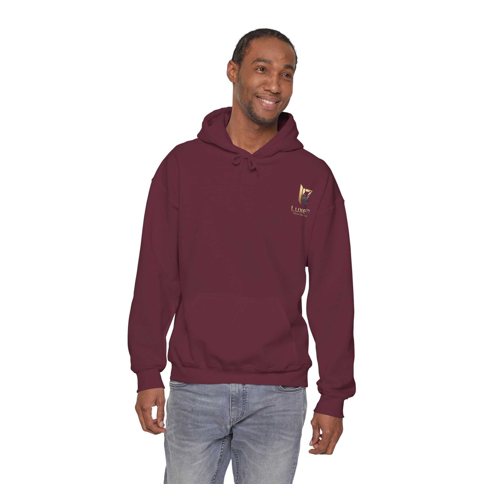 Hoodie — Luxe17 Gold Logo "Elevate Your Style" Pullover
