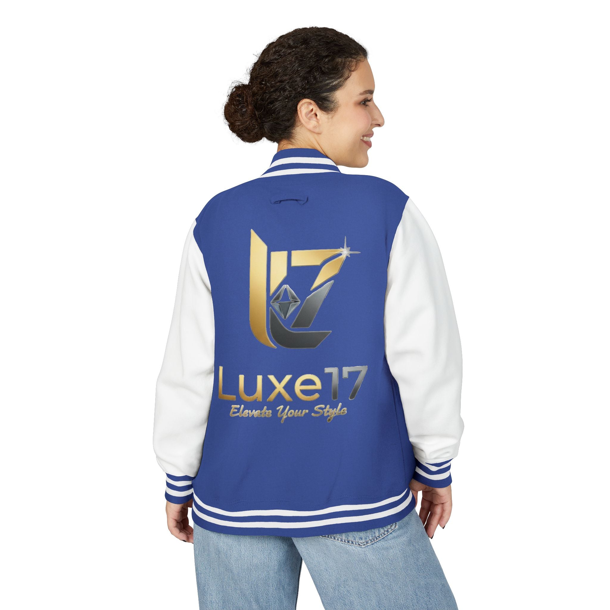 Letterman Jacket — Luxe17 Gold Logo Varsity Jacket