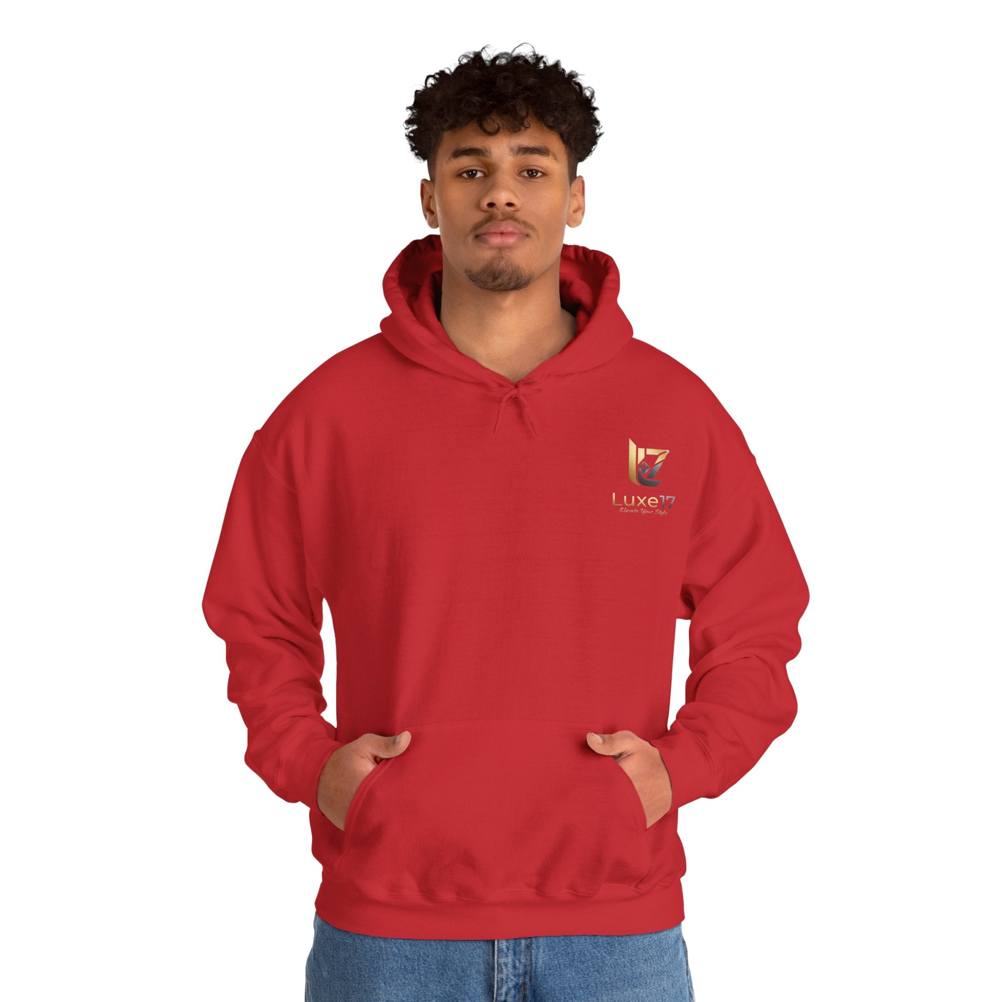 Hoodie — Luxe17 Gold Logo "Elevate Your Style" Pullover