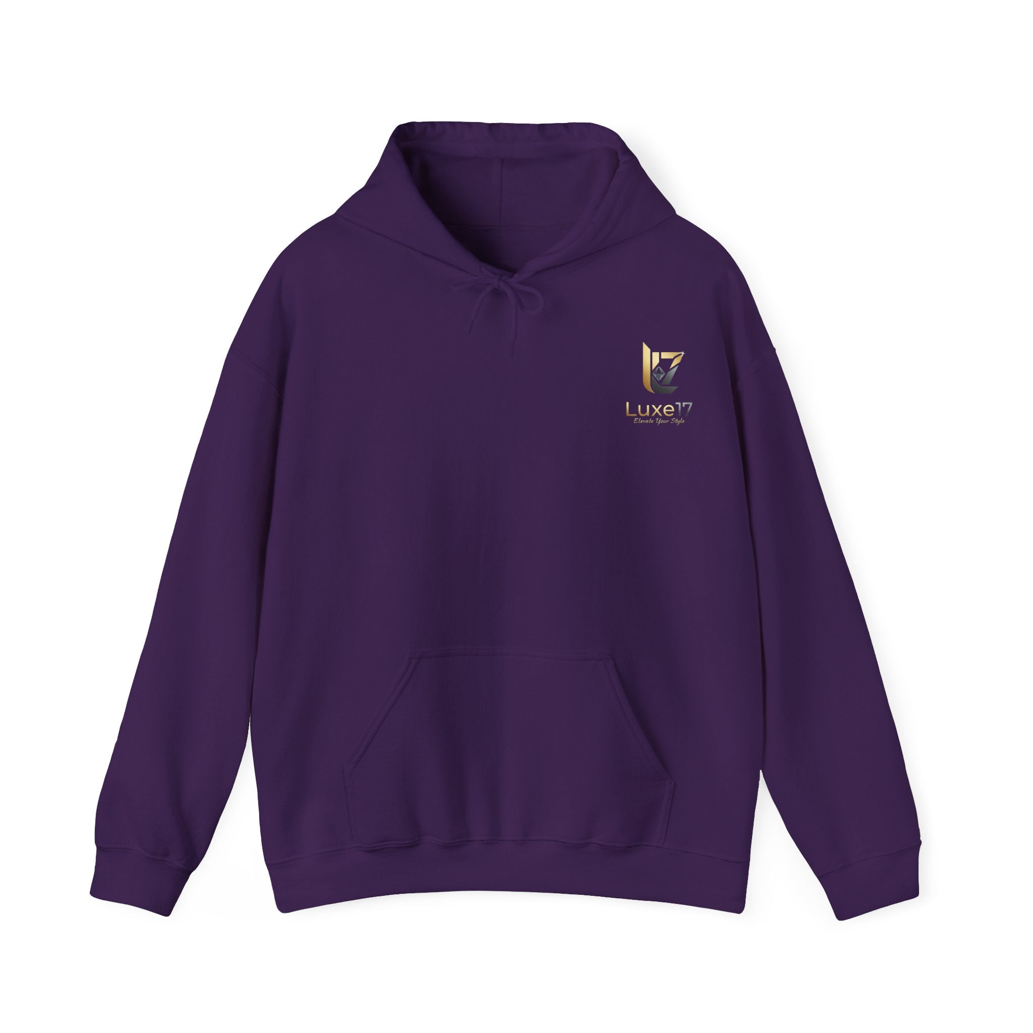 Hoodie — Luxe17 Gold Logo "Elevate Your Style" Pullover