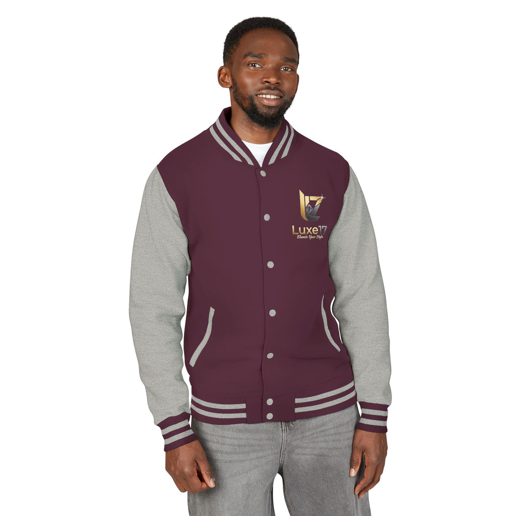Letterman Jacket — Luxe17 Gold Logo Varsity Jacket
