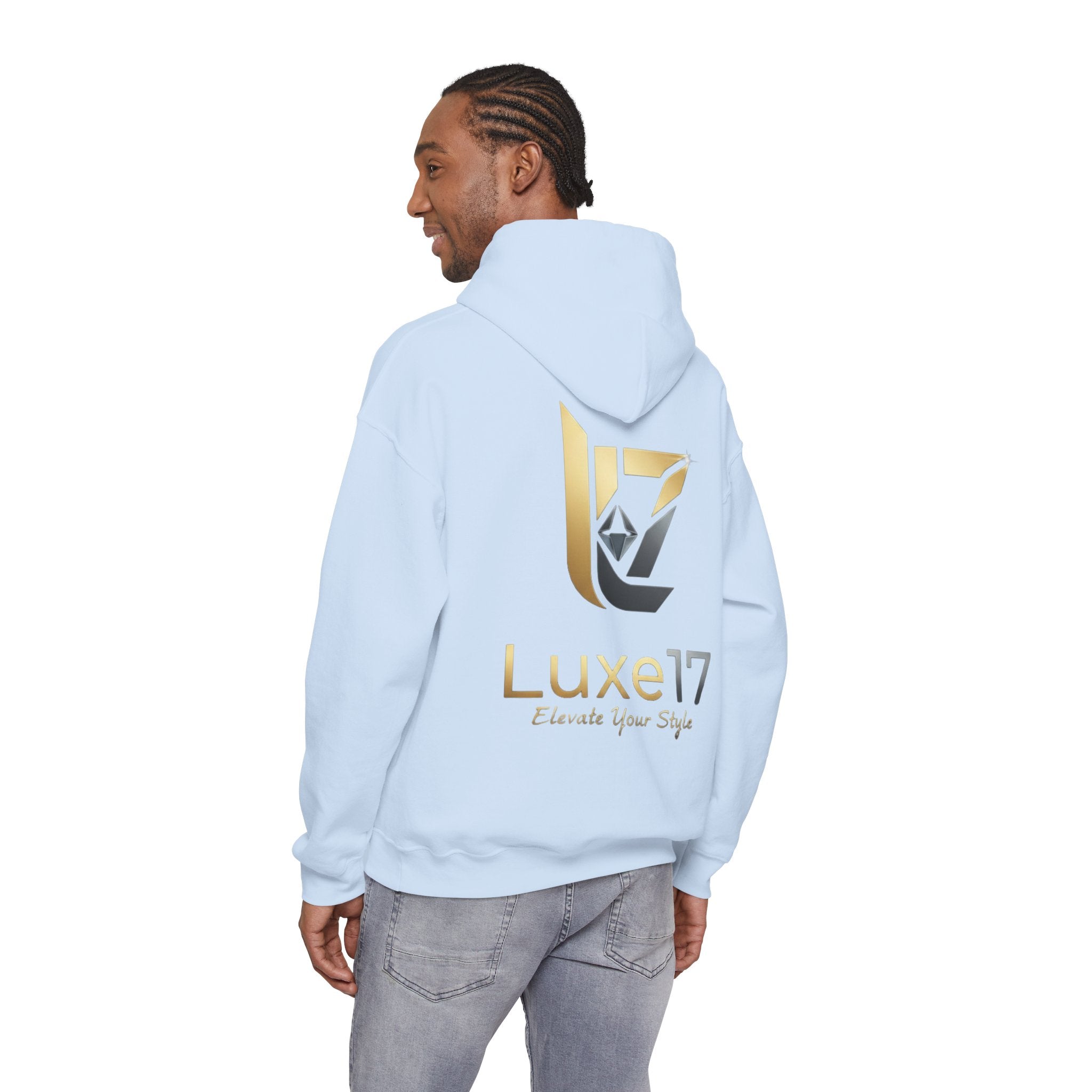 Hoodie — Luxe17 Gold Logo "Elevate Your Style" Pullover