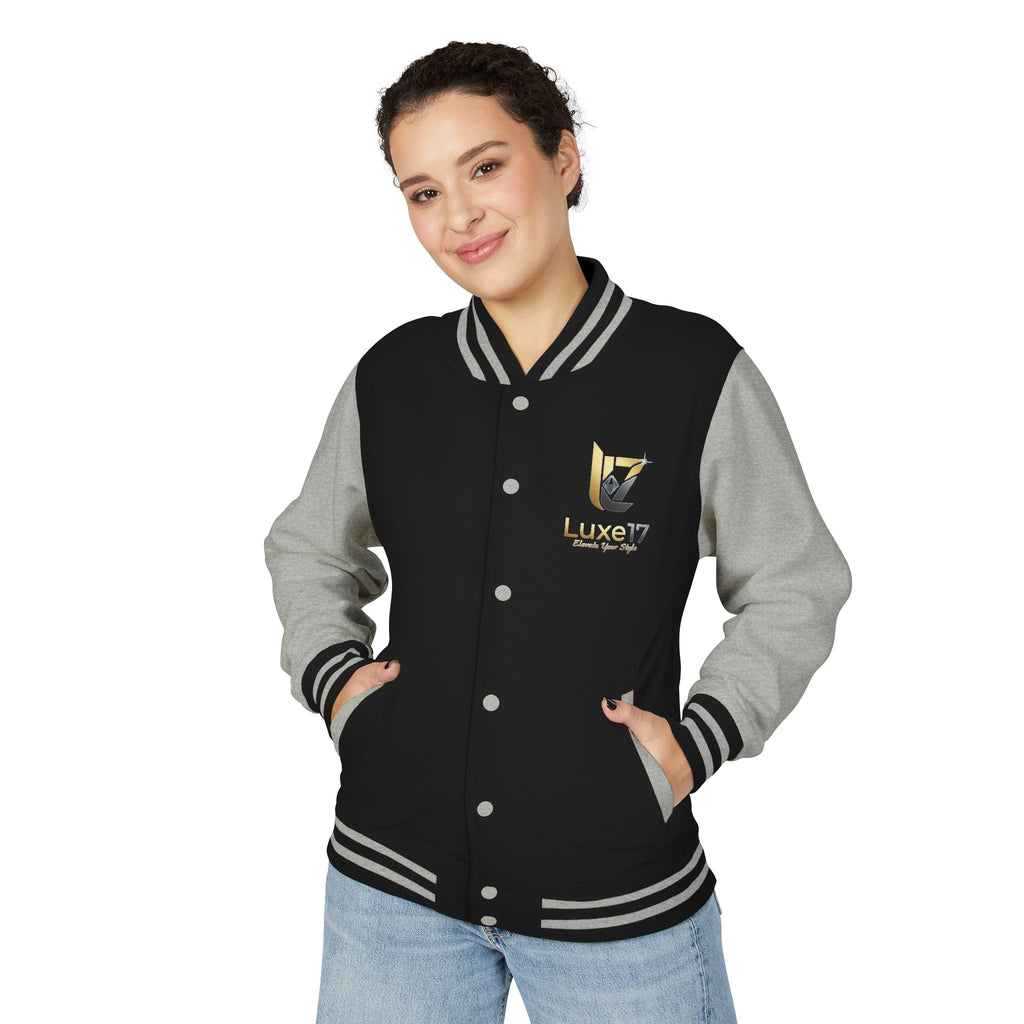 Letterman Jacket — Luxe17 Gold Logo Varsity Jacket