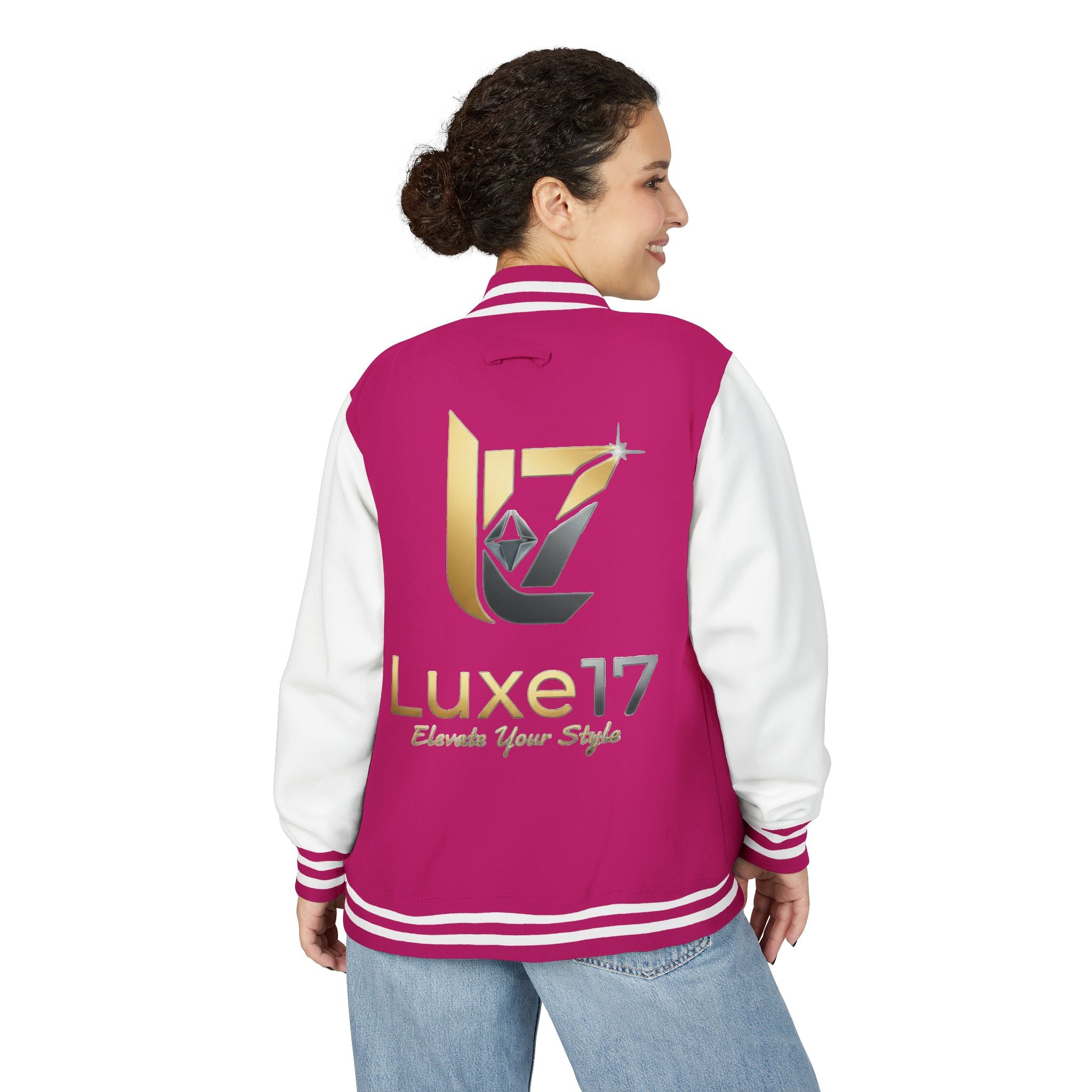 Letterman Jacket — Luxe17 Gold Logo Varsity Jacket