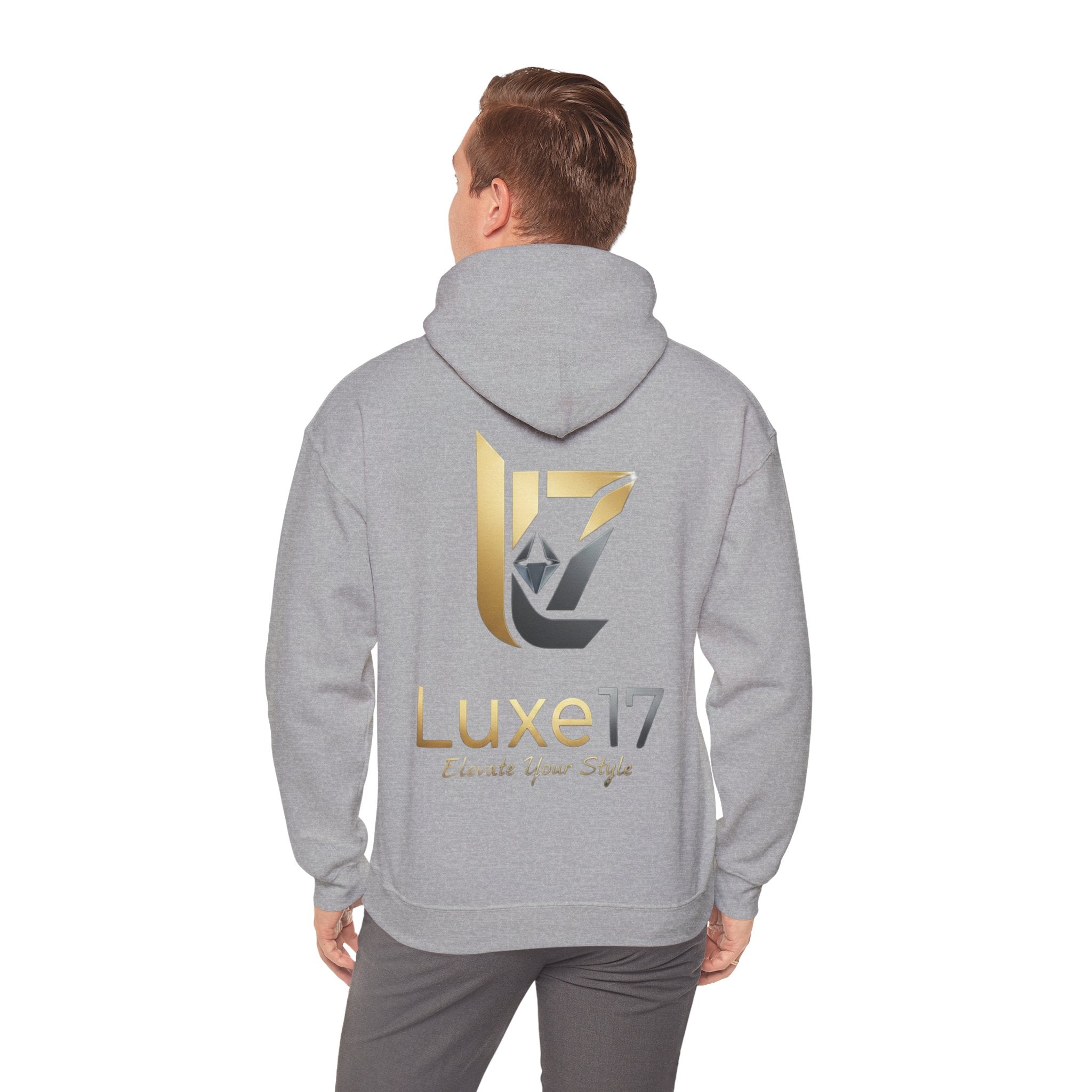 Hoodie — Luxe17 Gold Logo "Elevate Your Style" Pullover