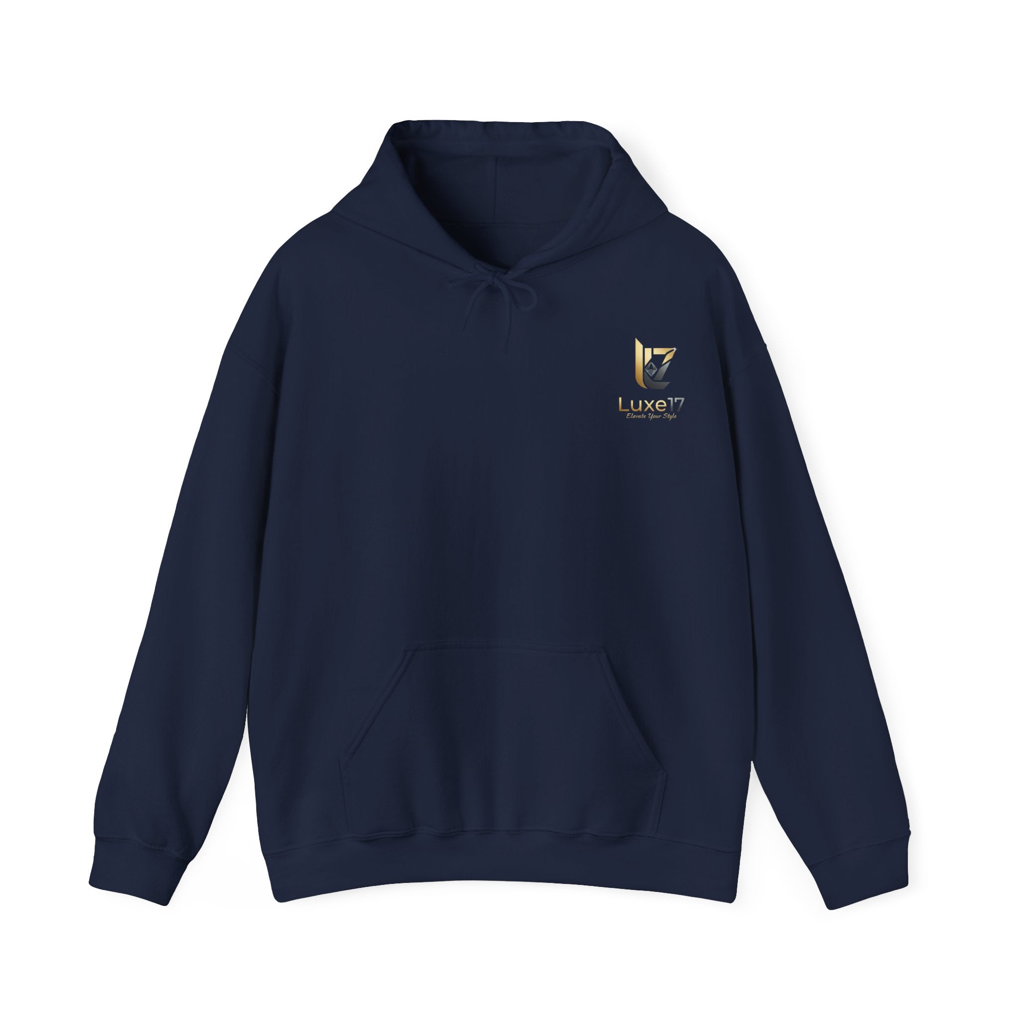 Hoodie — Luxe17 Gold Logo "Elevate Your Style" Pullover