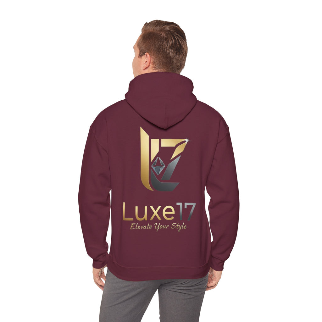 Hoodie — Luxe17 Gold Logo "Elevate Your Style" Pullover