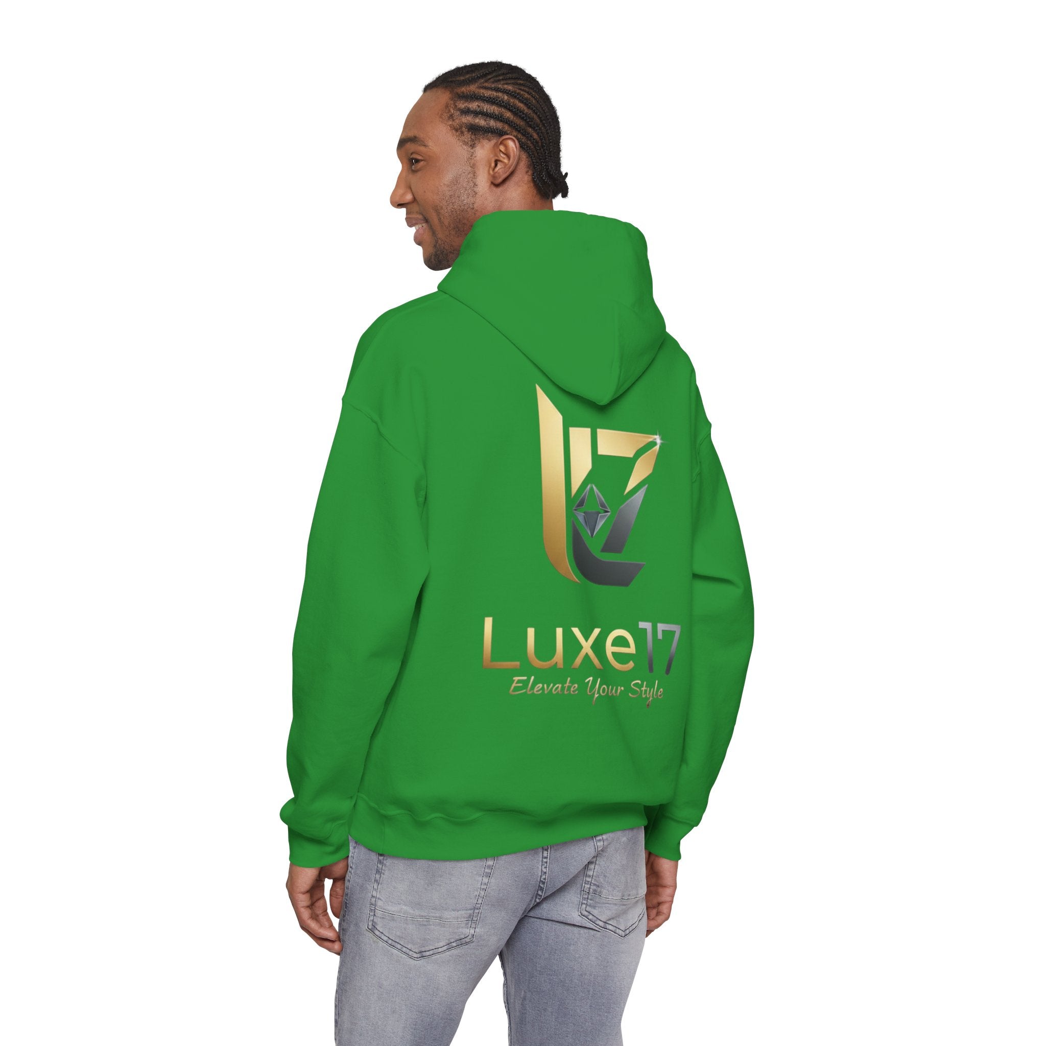Hoodie — Luxe17 Gold Logo "Elevate Your Style" Pullover