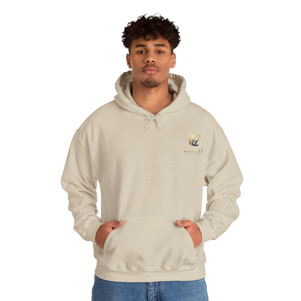 Hoodie — Luxe17 Gold Logo "Elevate Your Style" Pullover