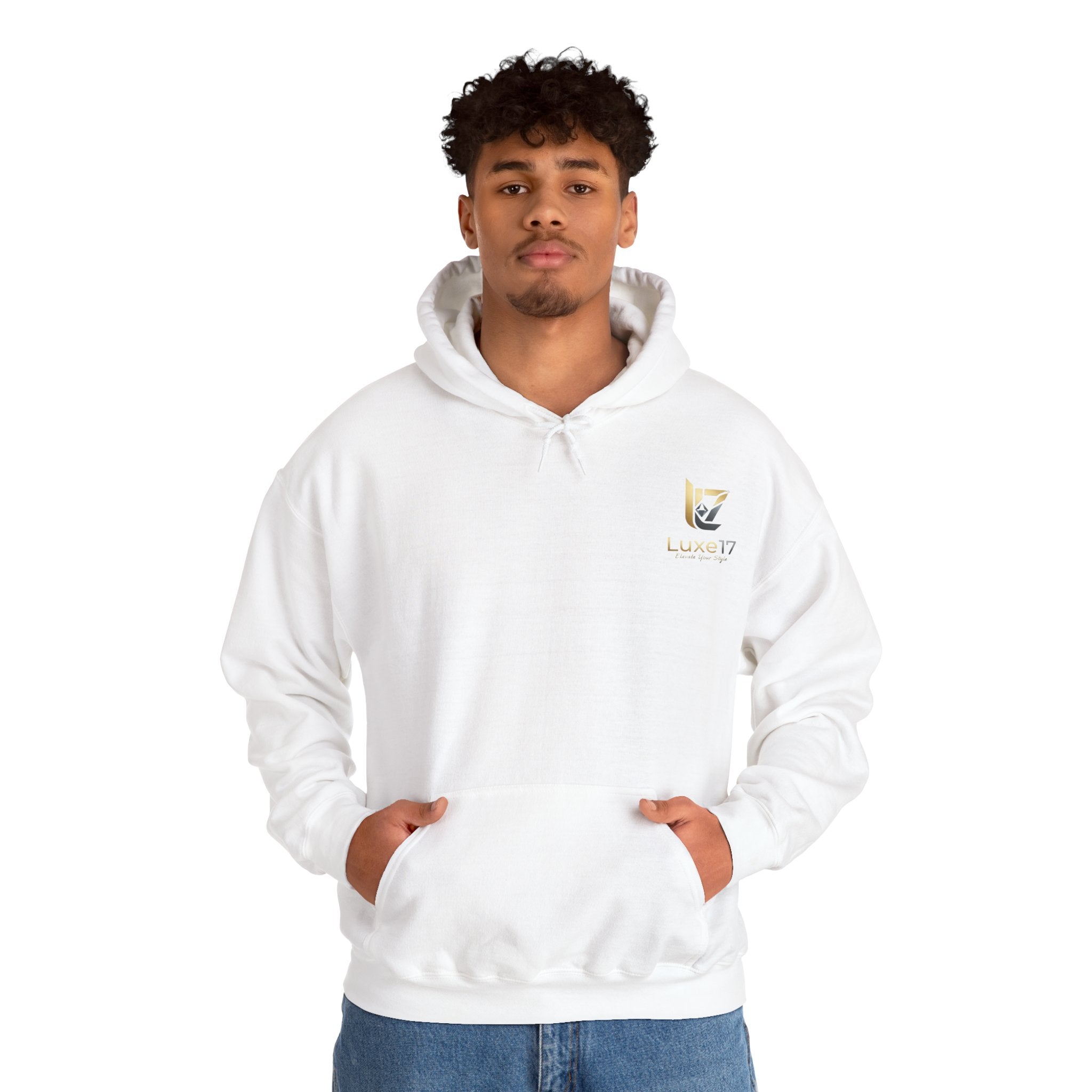 Hoodie — Luxe17 Gold Logo "Elevate Your Style" Pullover