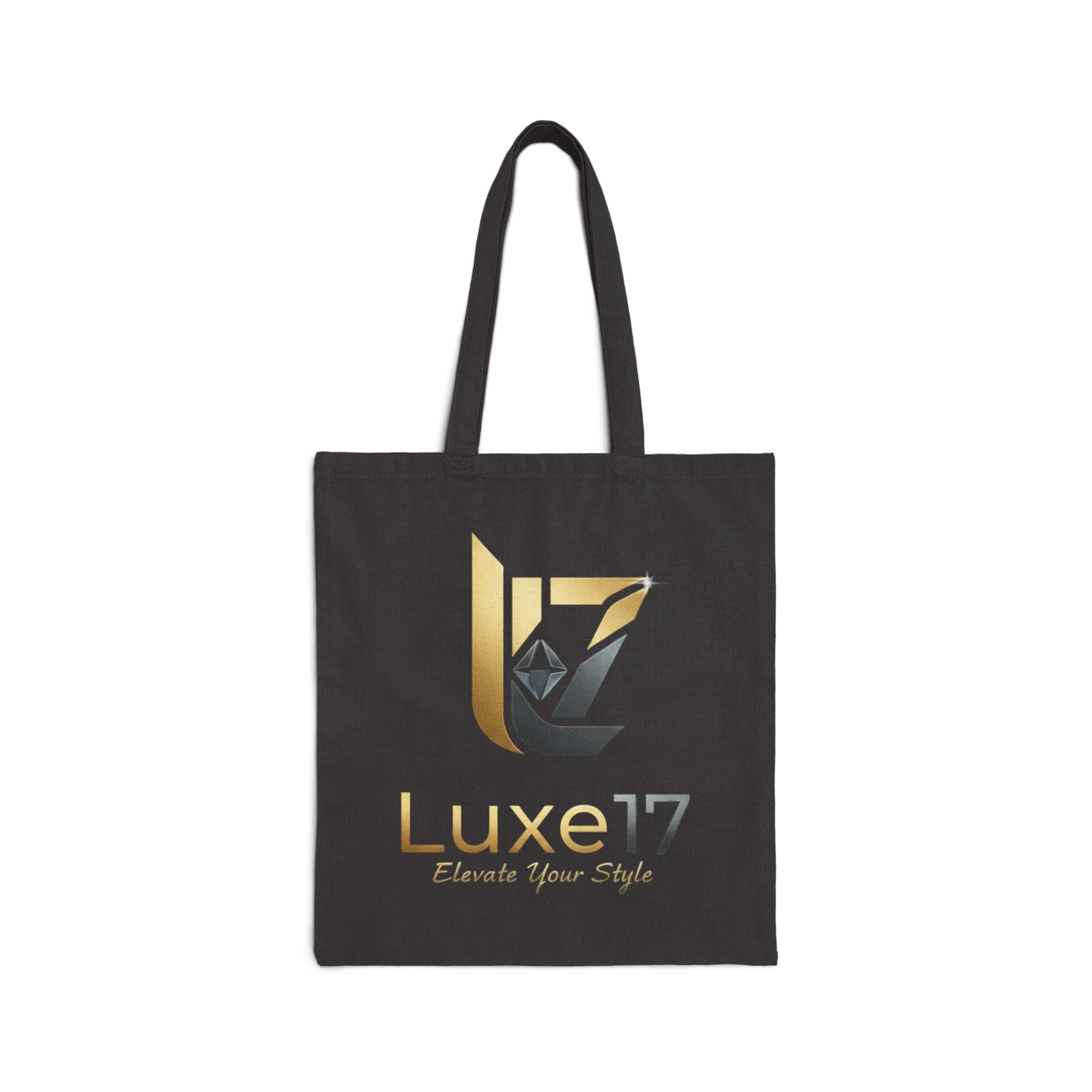 Tote Bag — Luxe17 Gold Logo Canvas Tote (Elevate Your Style)