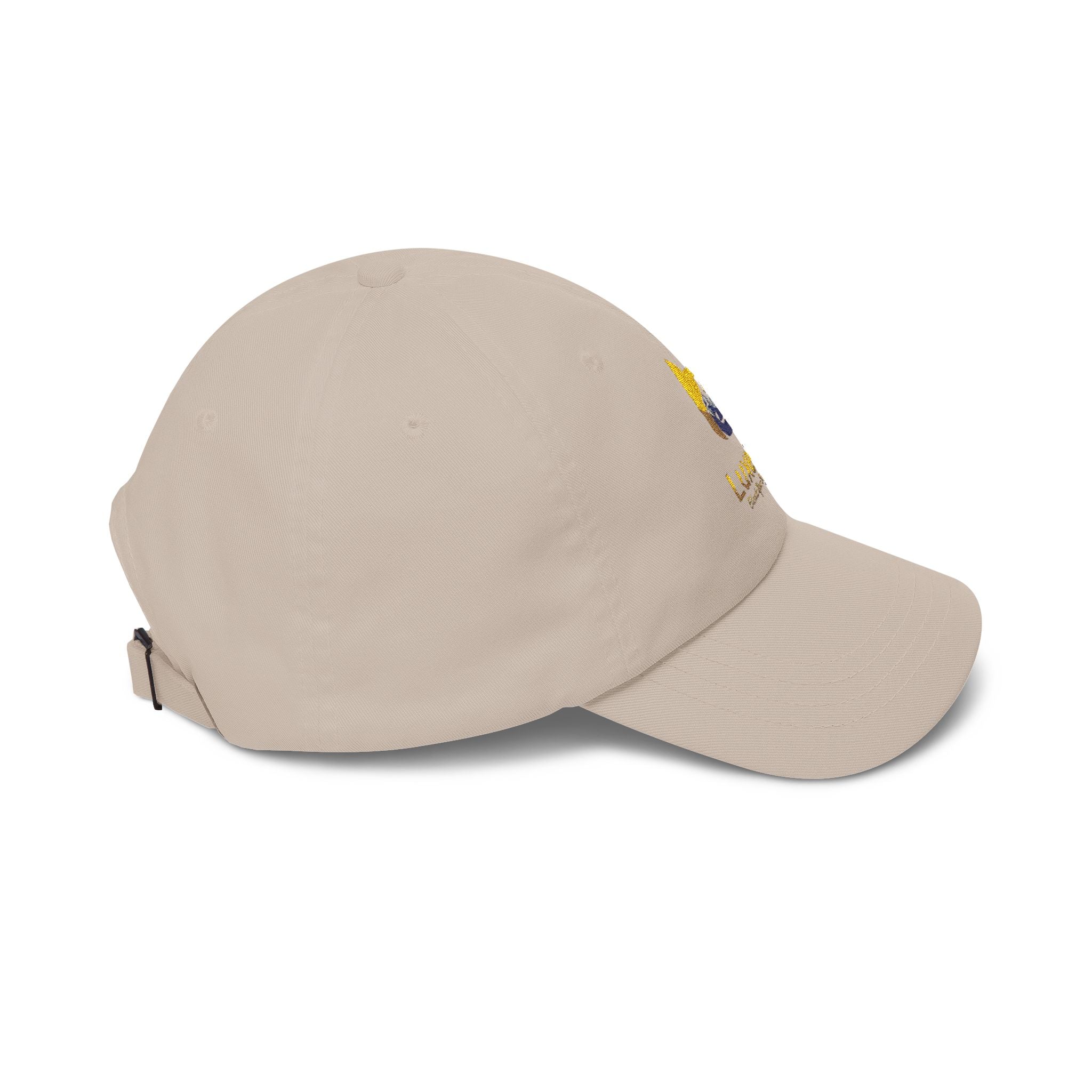 Classic Dad Cap — Luxe17 Embroidered White Baseball Hat