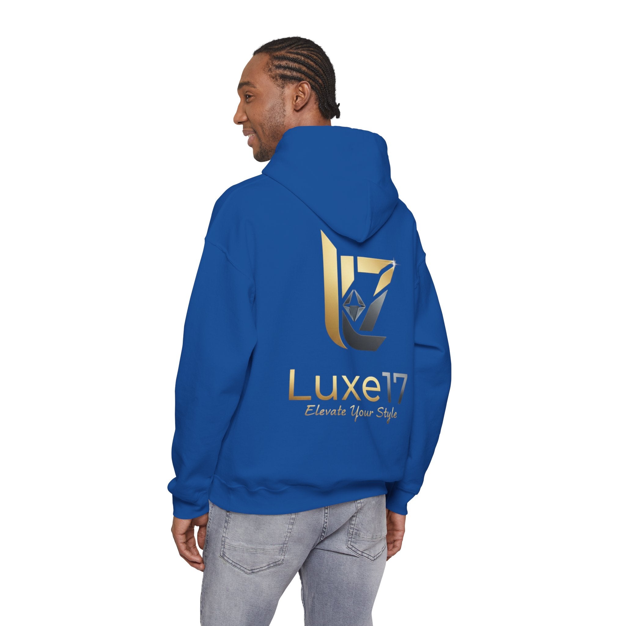 Hoodie — Luxe17 Gold Logo "Elevate Your Style" Pullover