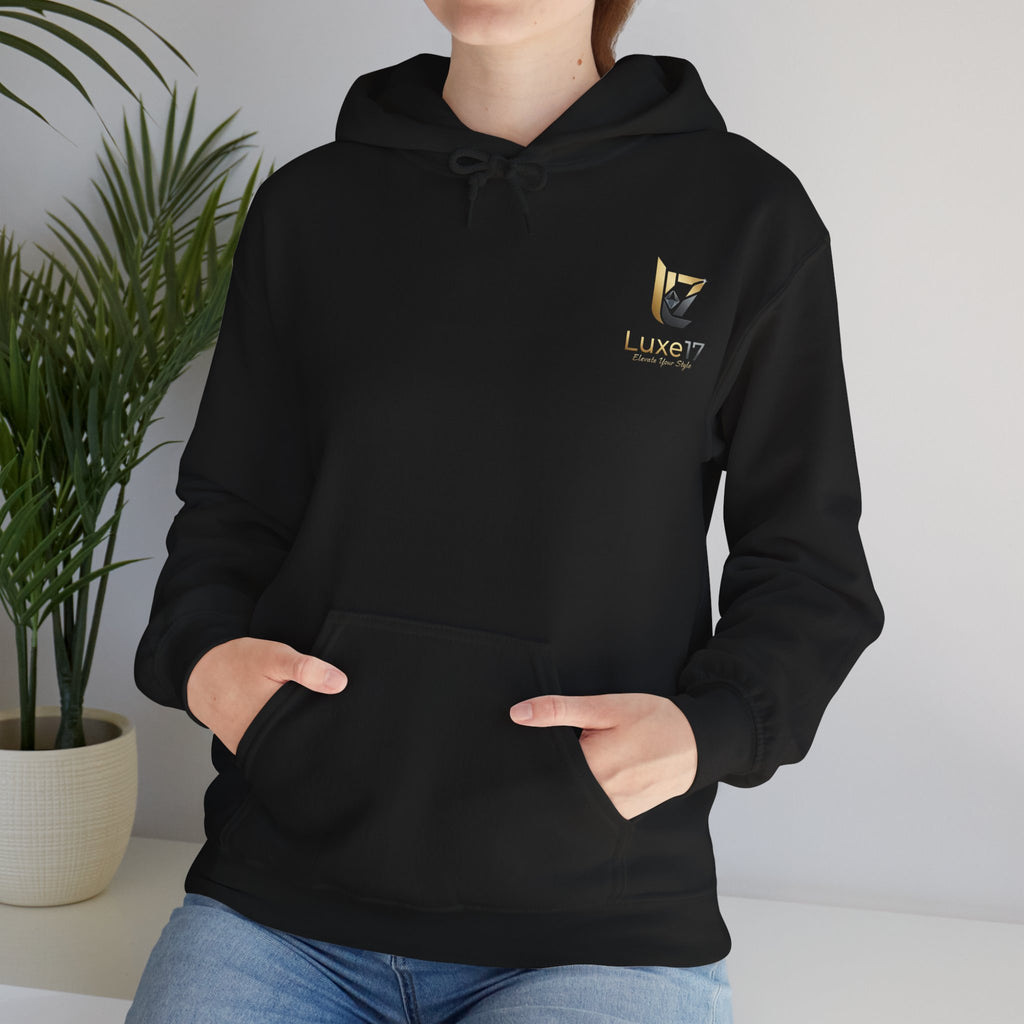 Hoodie — Luxe17 Gold Logo "Elevate Your Style" Pullover
