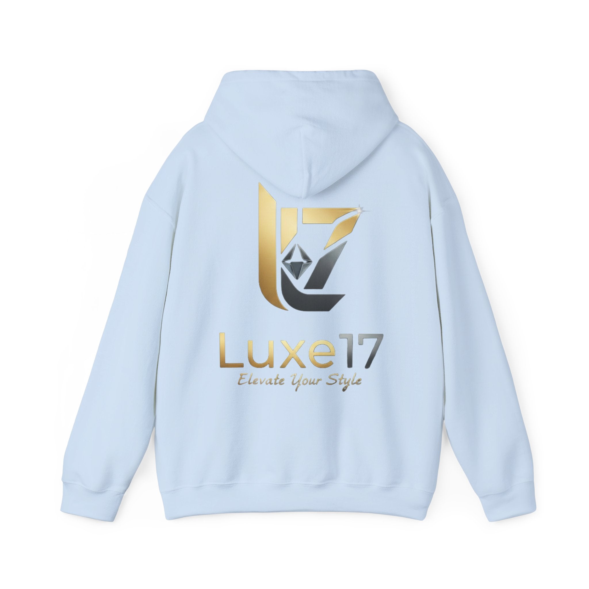 Hoodie — Luxe17 Gold Logo "Elevate Your Style" Pullover