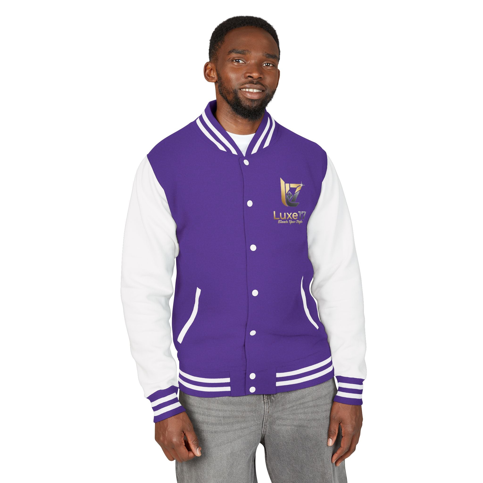 Letterman Jacket — Luxe17 Gold Logo Varsity Jacket