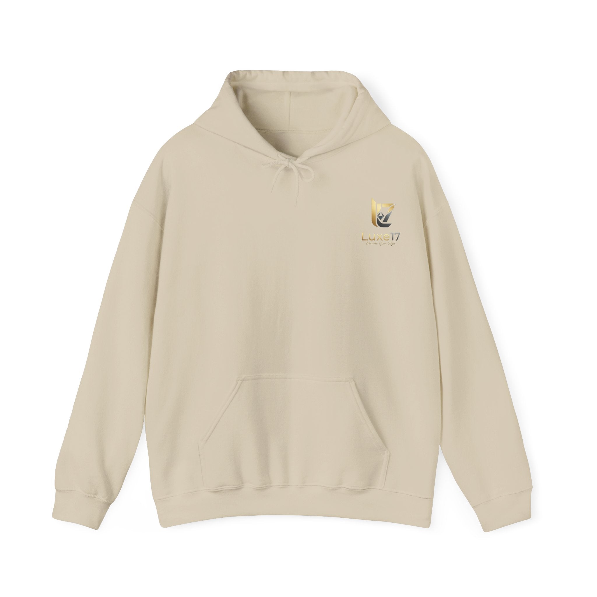 Hoodie — Luxe17 Gold Logo "Elevate Your Style" Pullover
