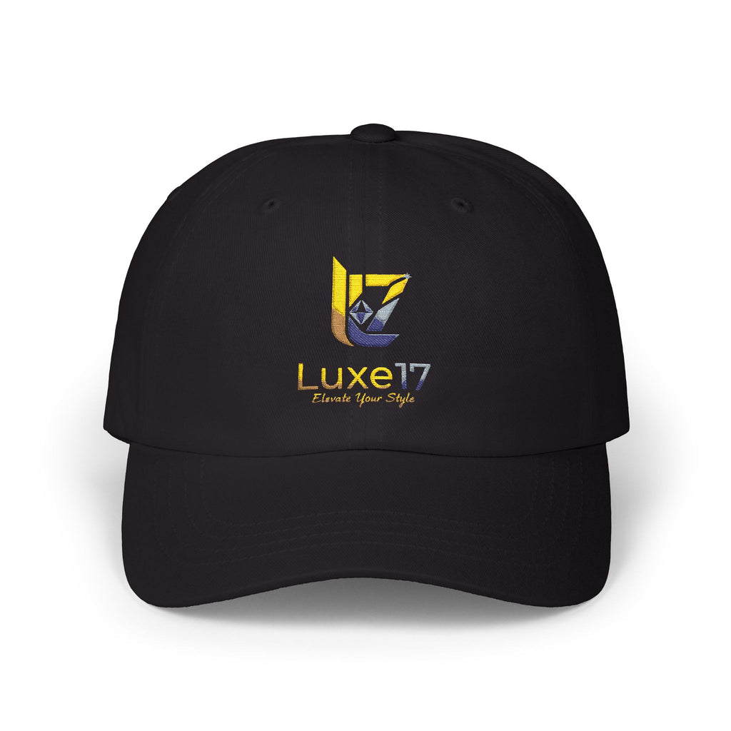 Classic Dad Cap — Luxe17 Embroidered White Baseball Hat