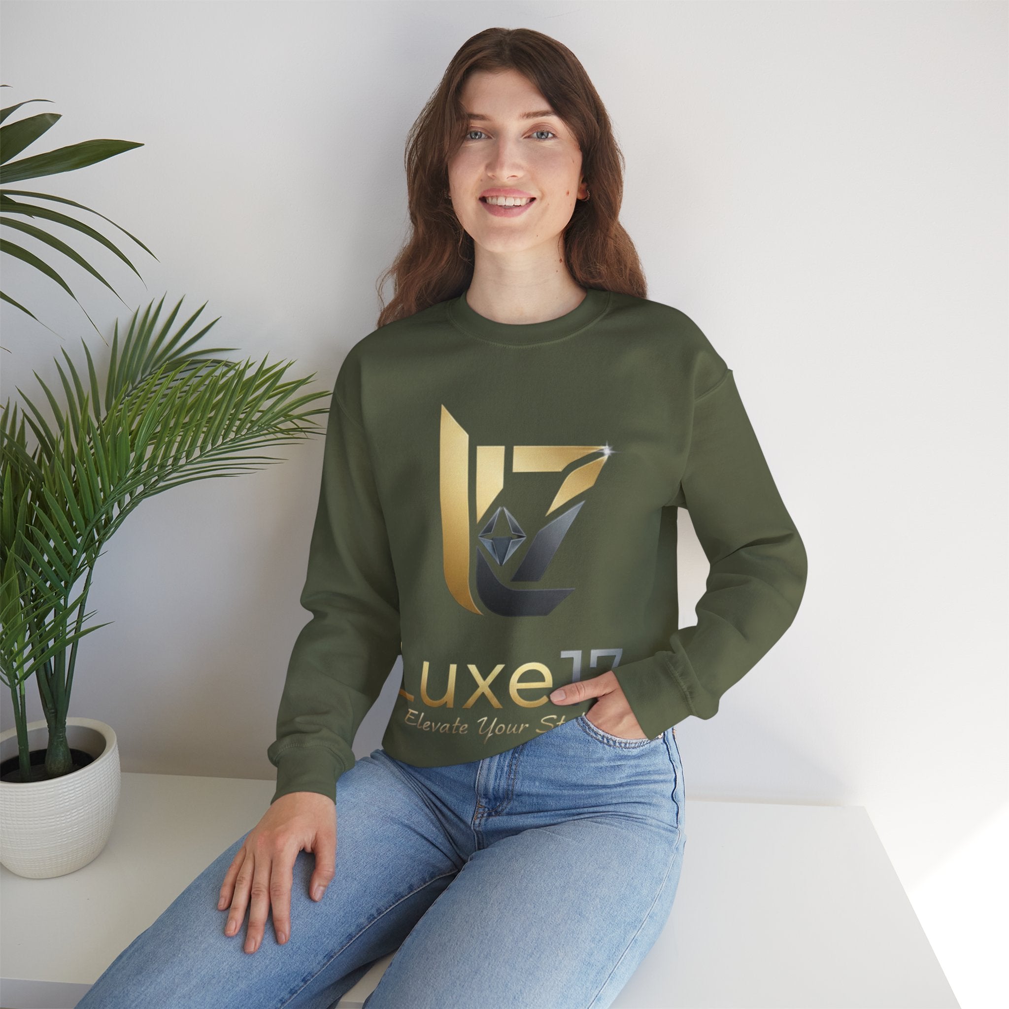 Luxe17 Logo Crewneck Sweatshirt — Elevate Your Style