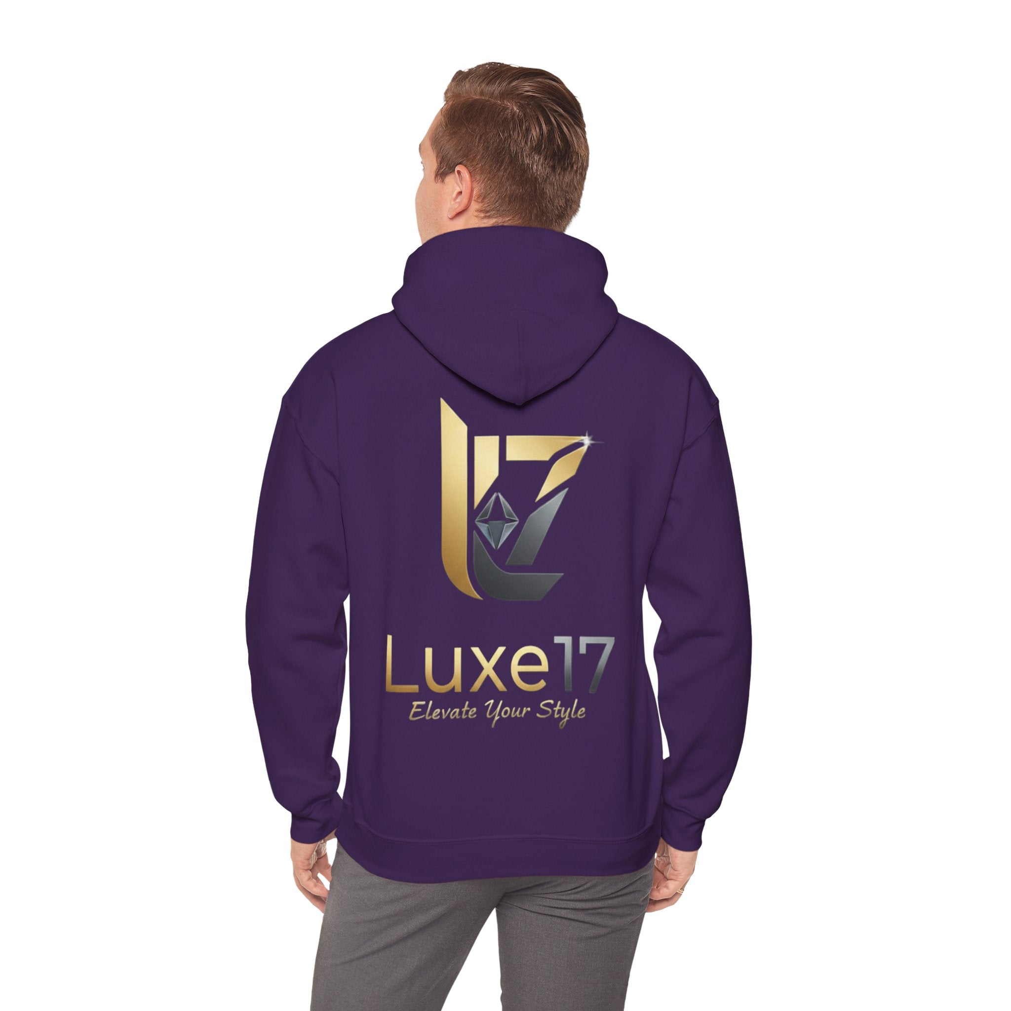 Hoodie — Luxe17 Gold Logo "Elevate Your Style" Pullover