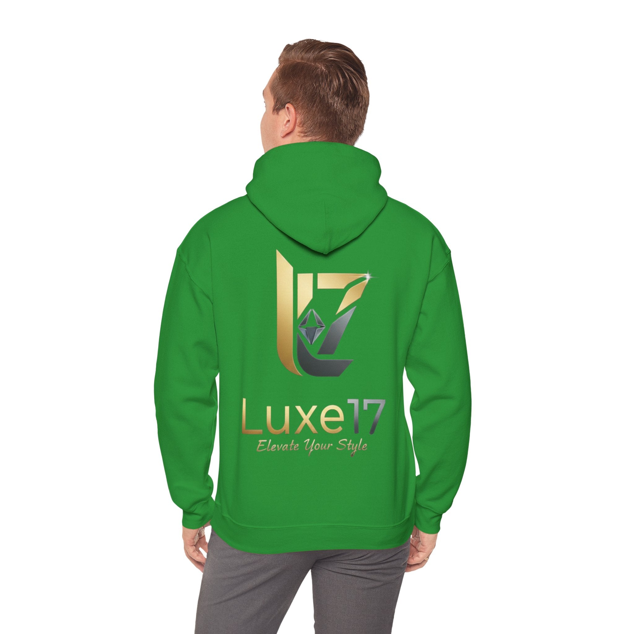 Hoodie — Luxe17 Gold Logo "Elevate Your Style" Pullover