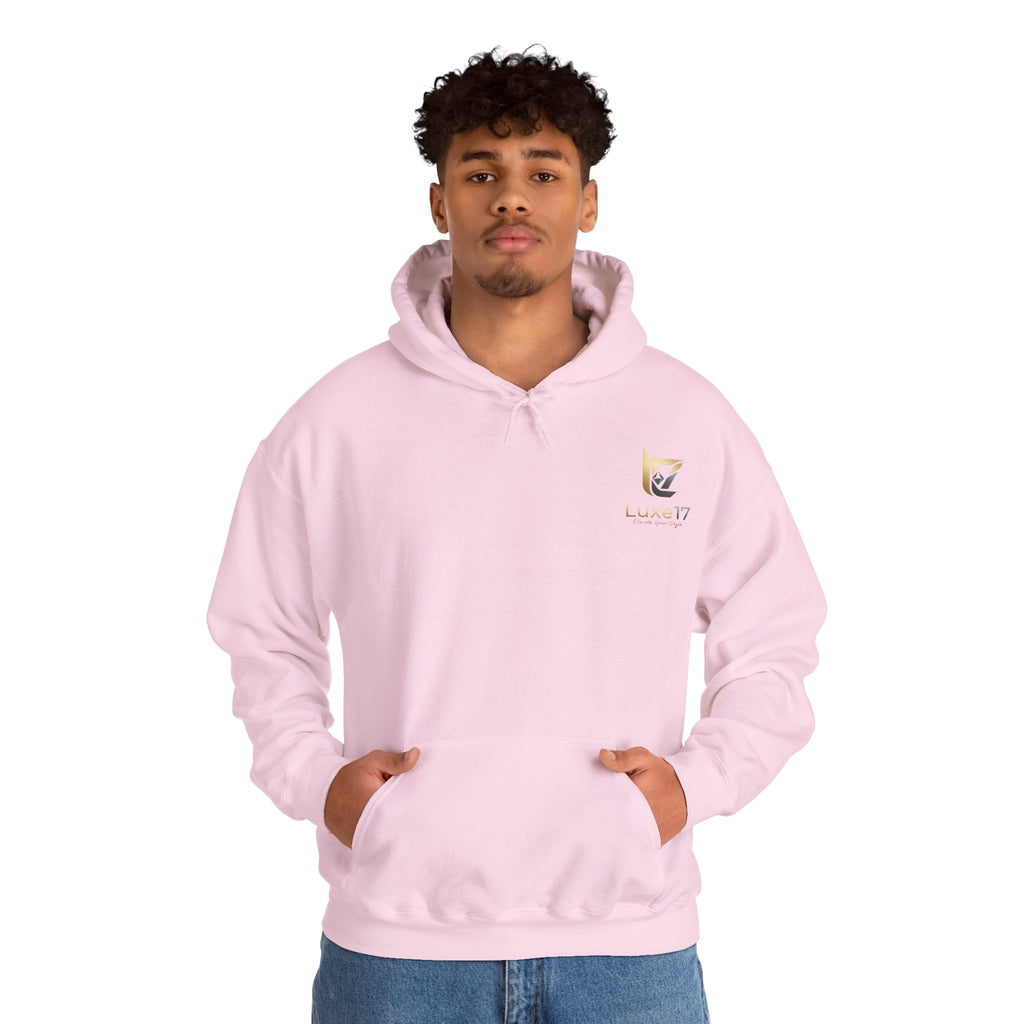 Hoodie — Luxe17 Gold Logo "Elevate Your Style" Pullover