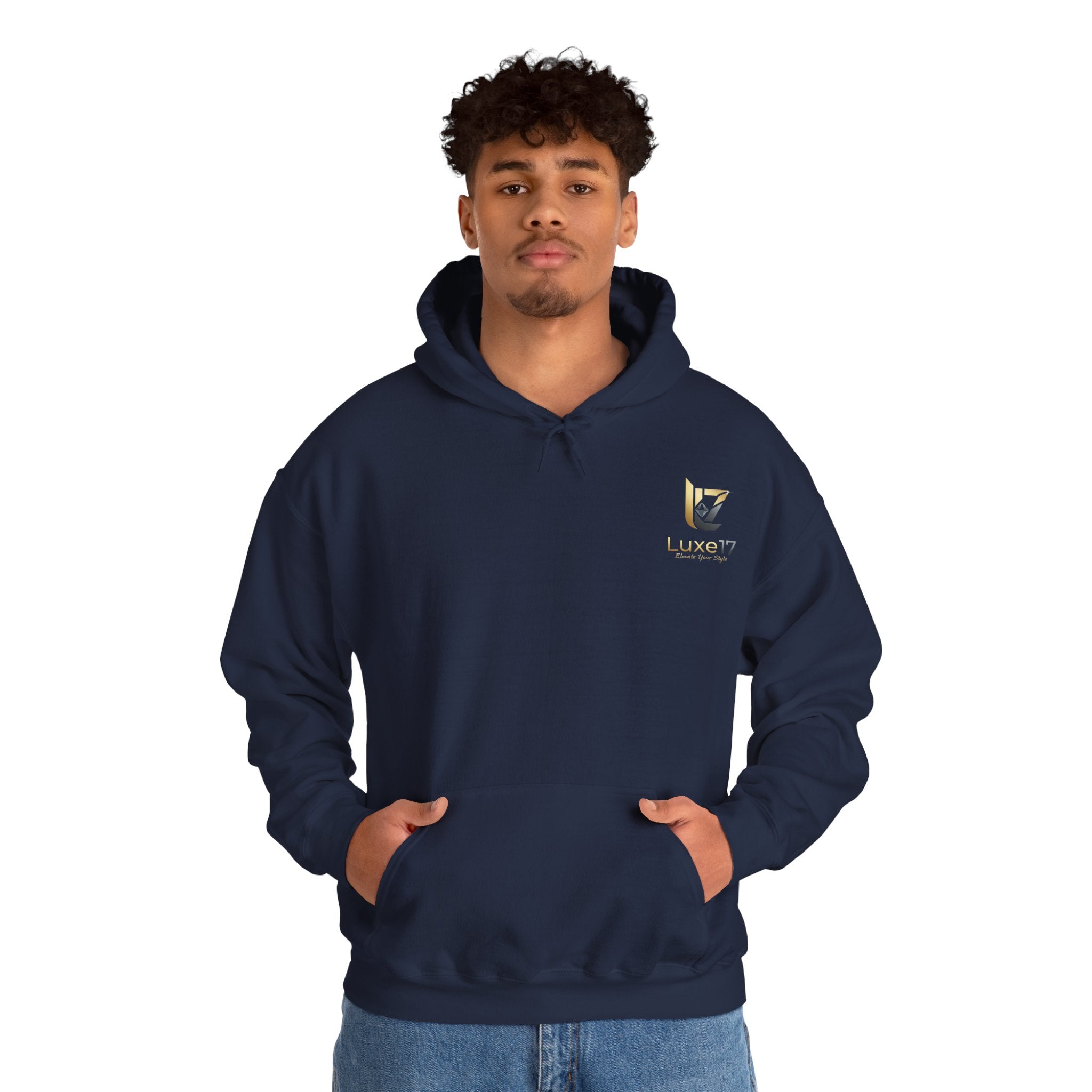 Hoodie — Luxe17 Gold Logo "Elevate Your Style" Pullover