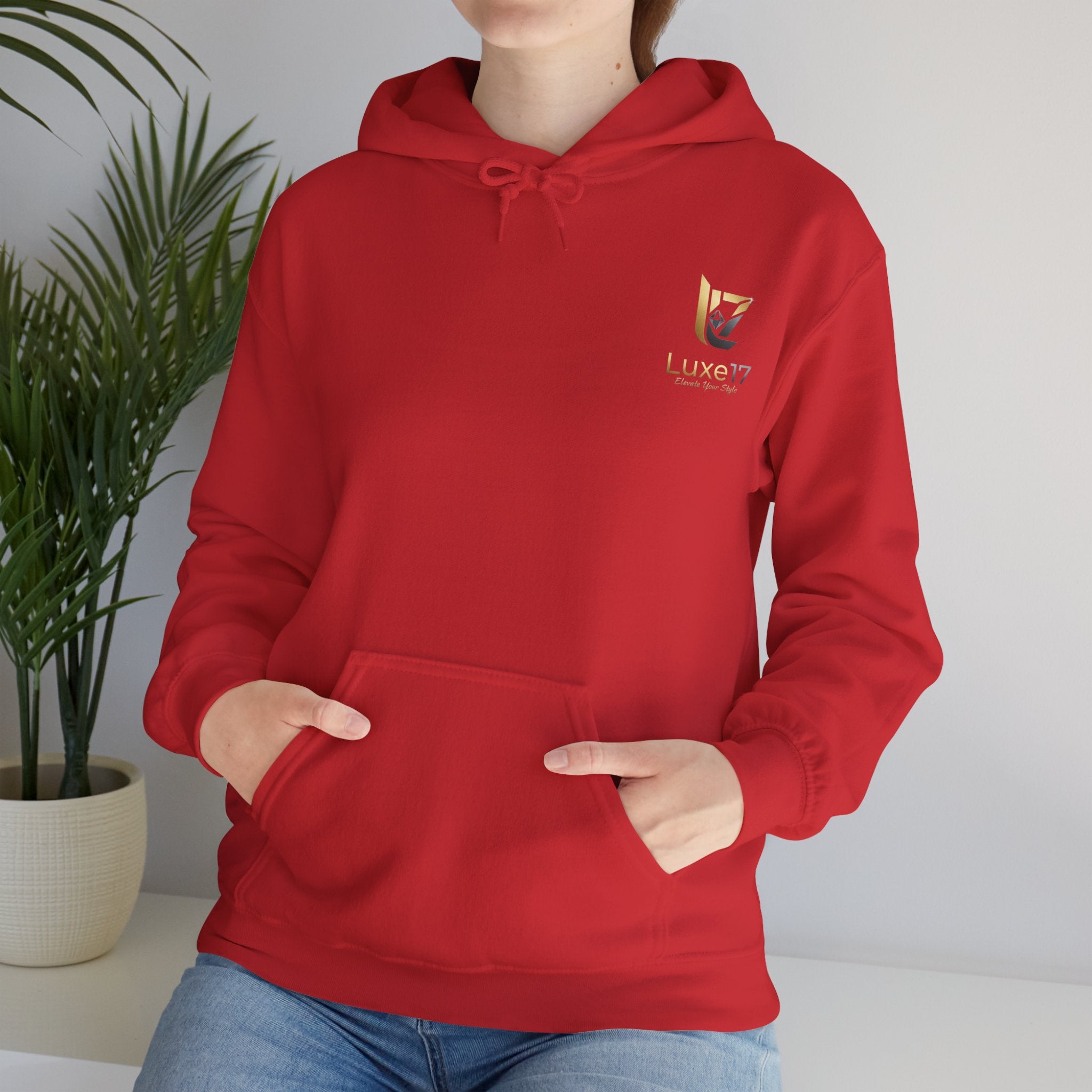 Hoodie — Luxe17 Gold Logo "Elevate Your Style" Pullover