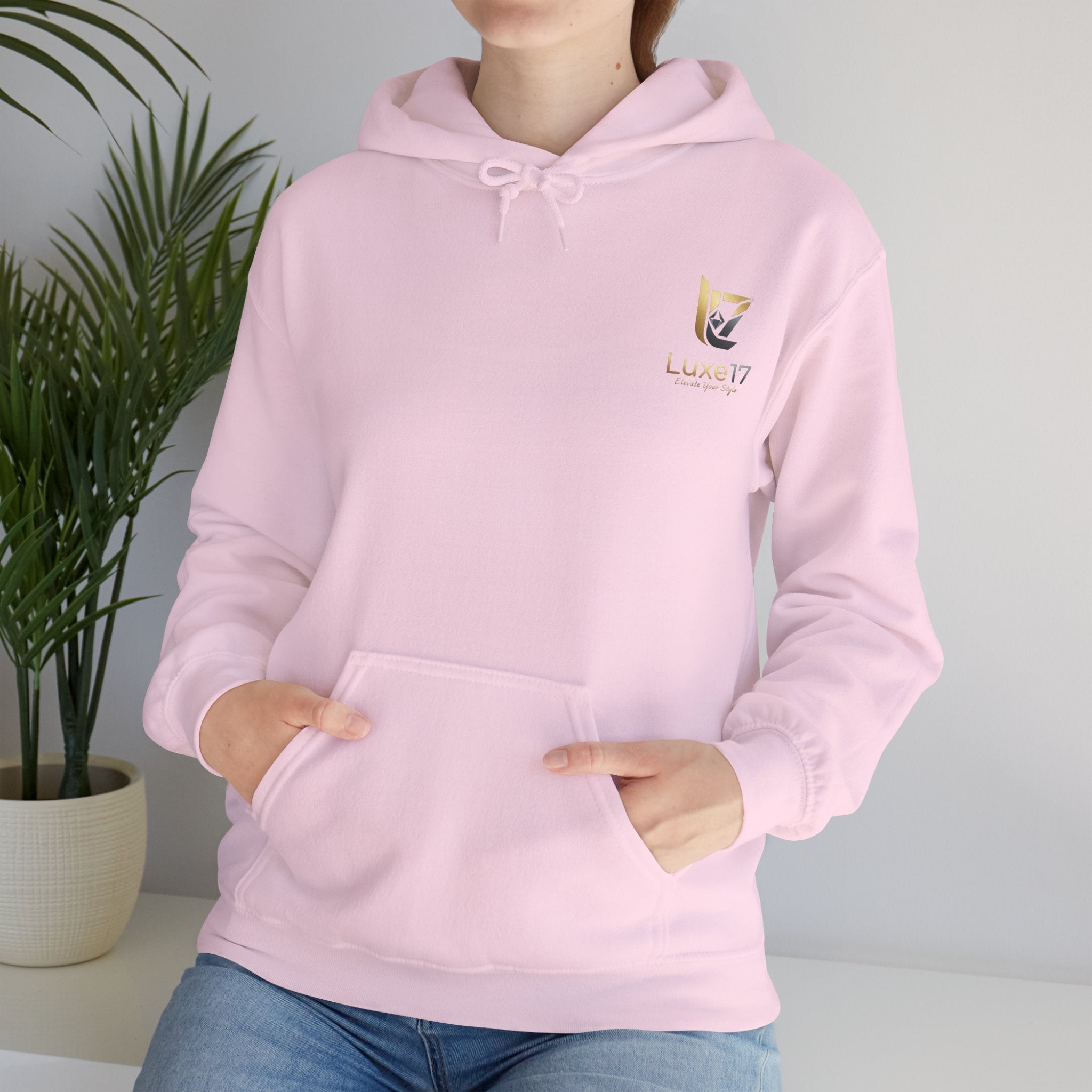 Hoodie — Luxe17 Gold Logo "Elevate Your Style" Pullover