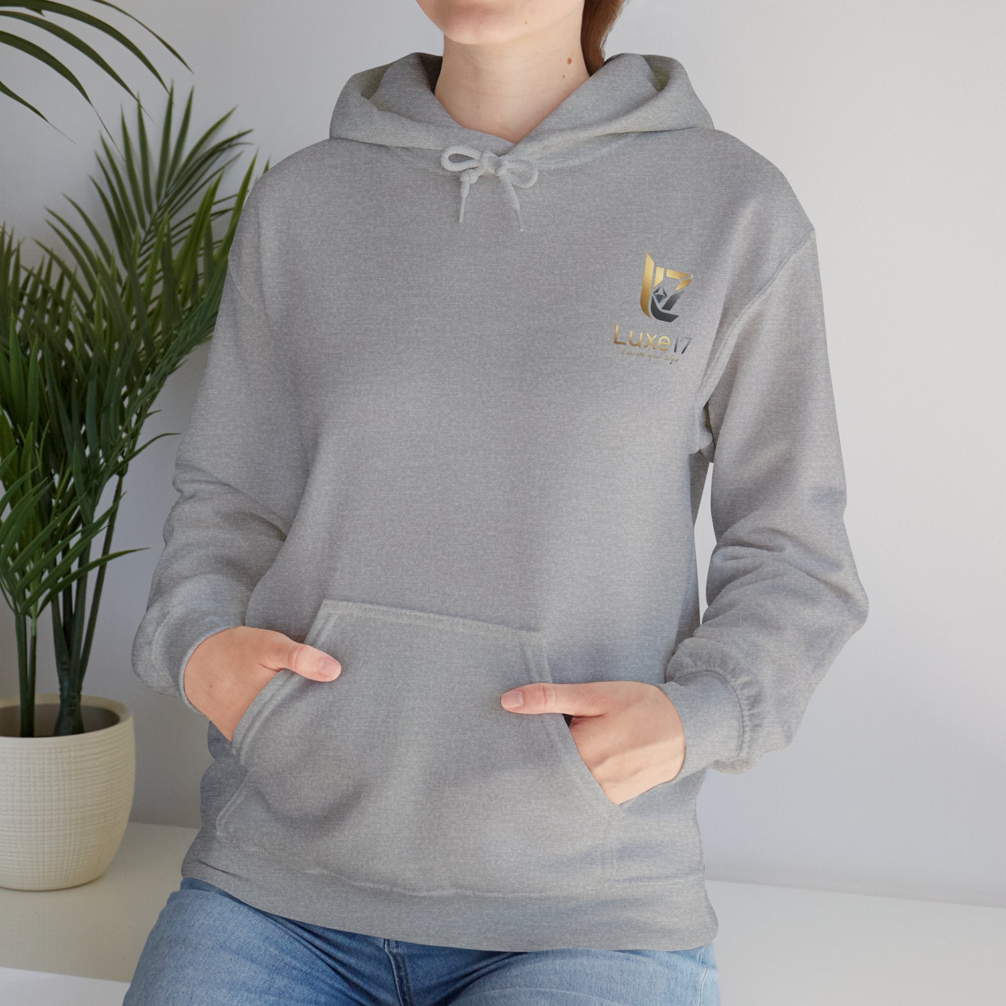 Hoodie — Luxe17 Gold Logo "Elevate Your Style" Pullover