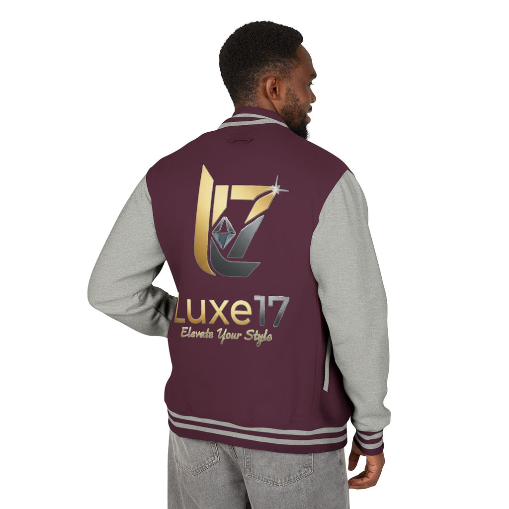Letterman Jacket — Luxe17 Gold Logo Varsity Jacket