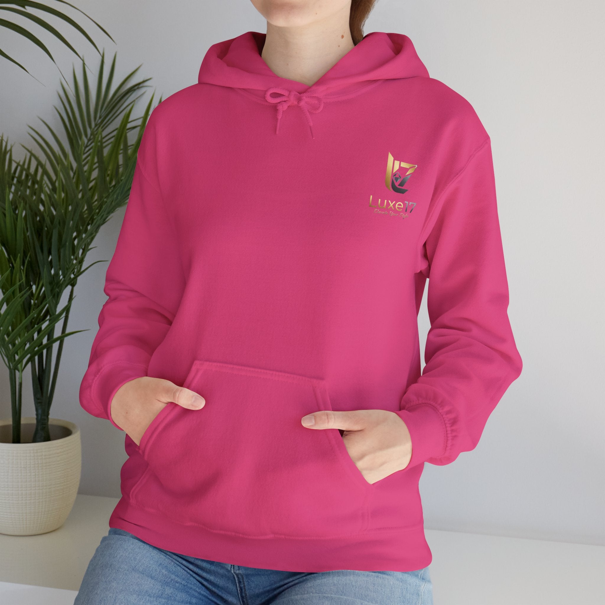 Hoodie — Luxe17 Gold Logo "Elevate Your Style" Pullover