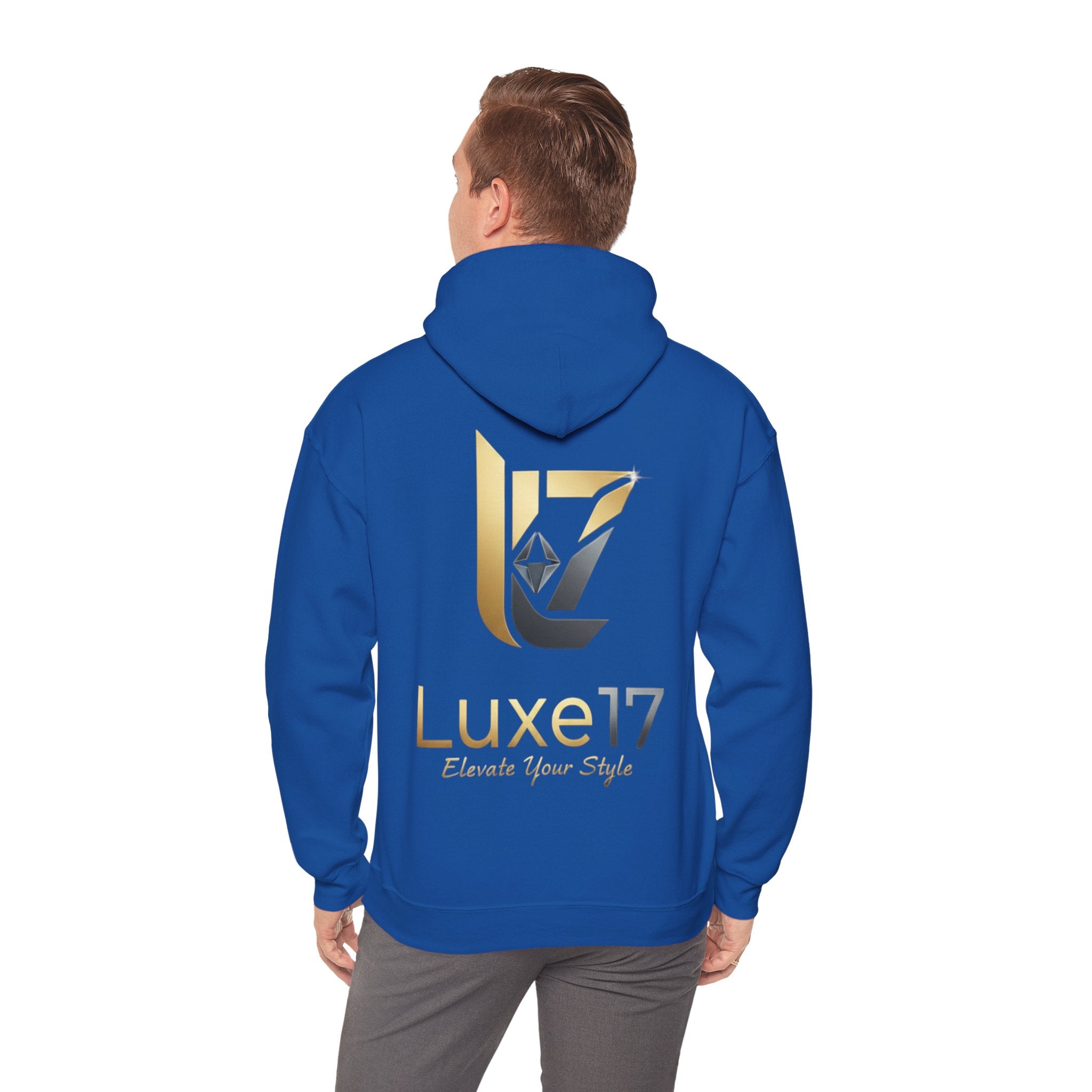 Hoodie — Luxe17 Gold Logo "Elevate Your Style" Pullover