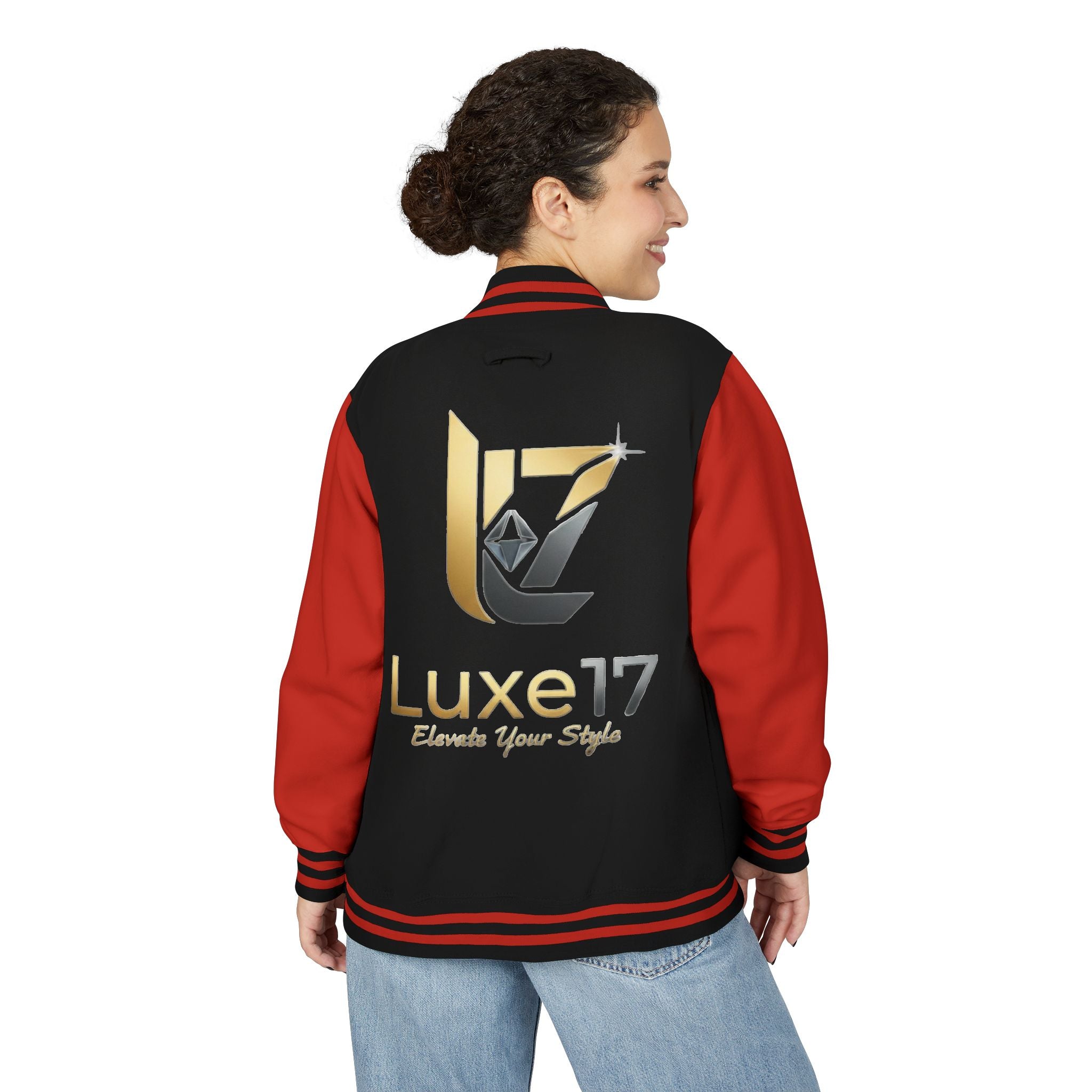Letterman Jacket — Luxe17 Gold Logo Varsity Jacket