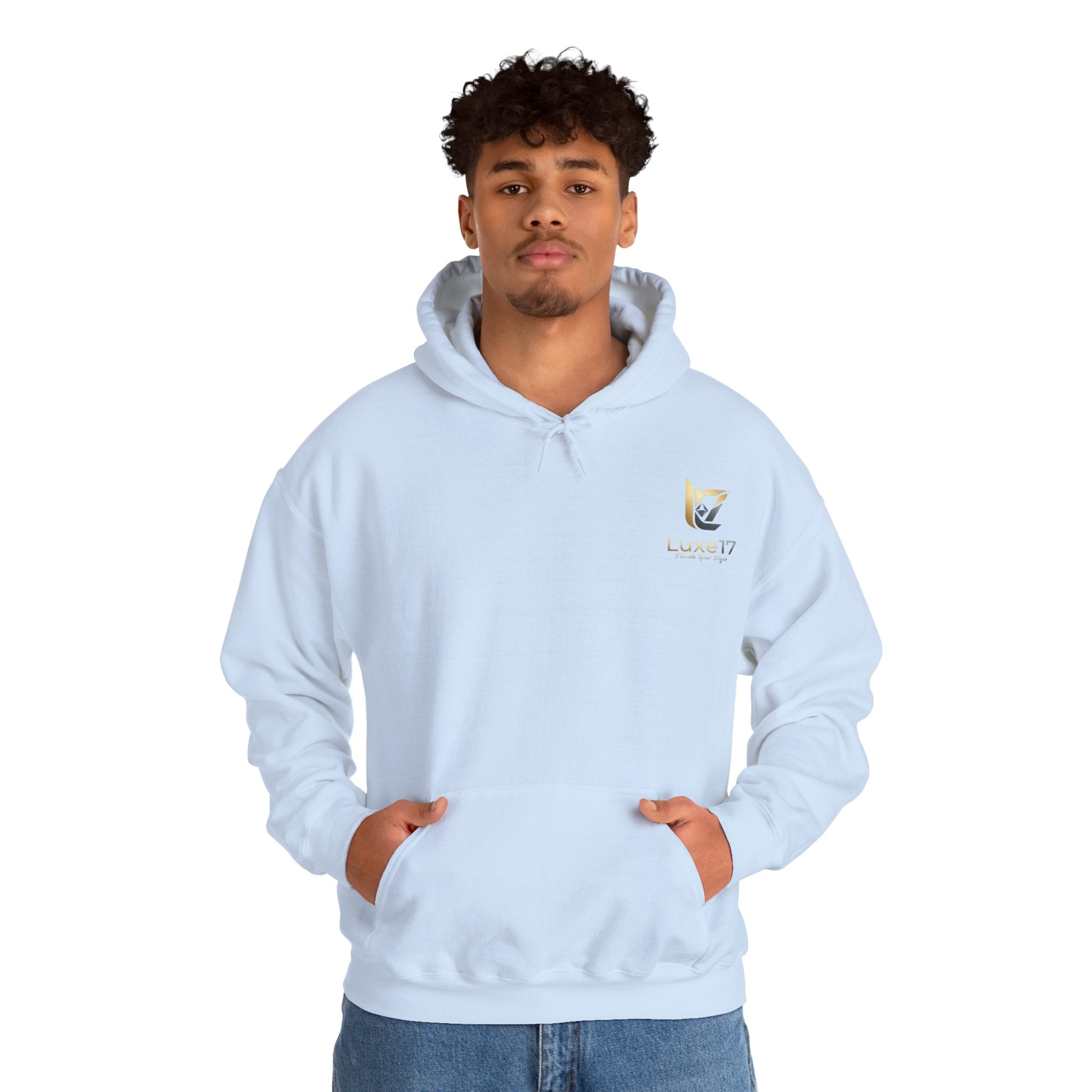 Hoodie — Luxe17 Gold Logo "Elevate Your Style" Pullover