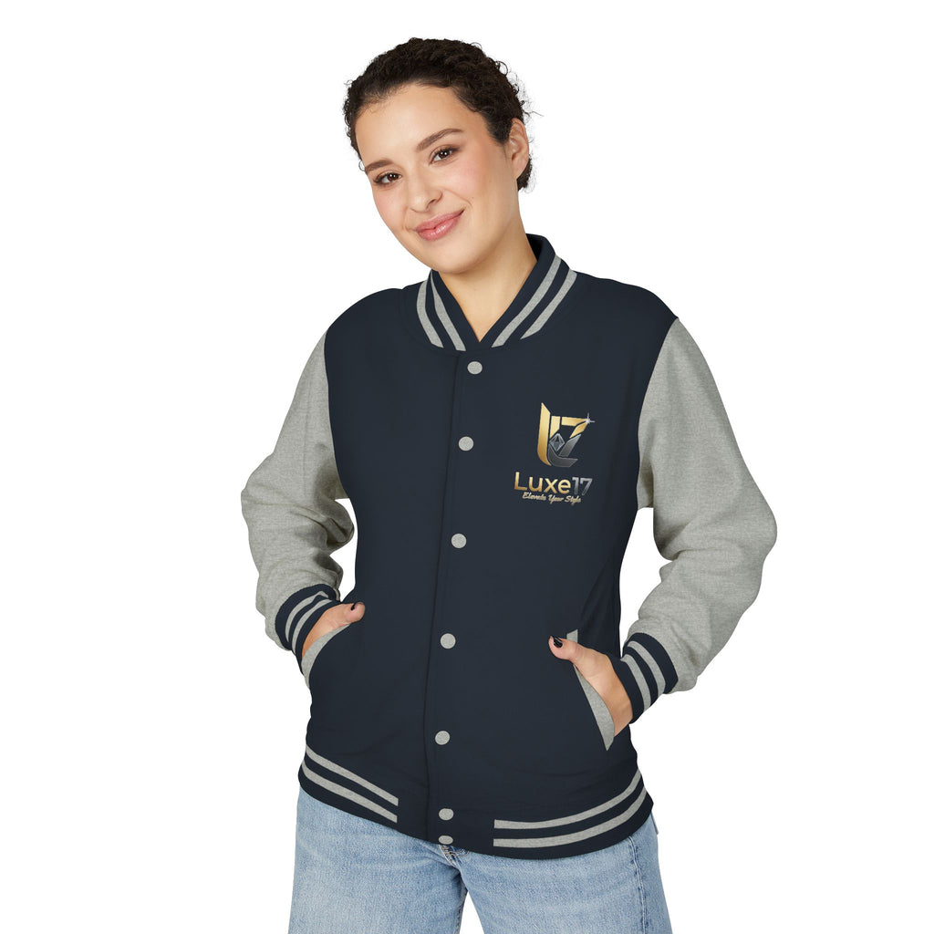 Letterman Jacket — Luxe17 Gold Logo Varsity Jacket