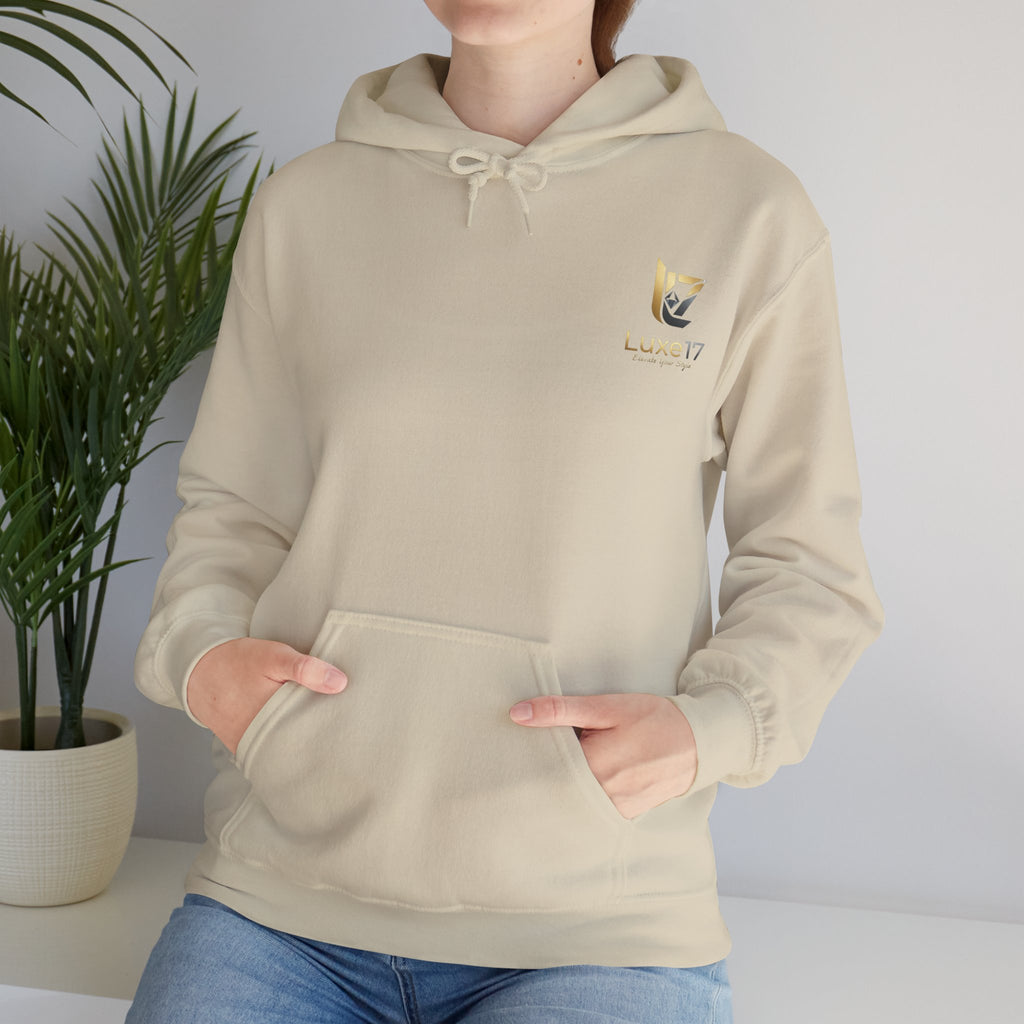 Hoodie — Luxe17 Gold Logo "Elevate Your Style" Pullover