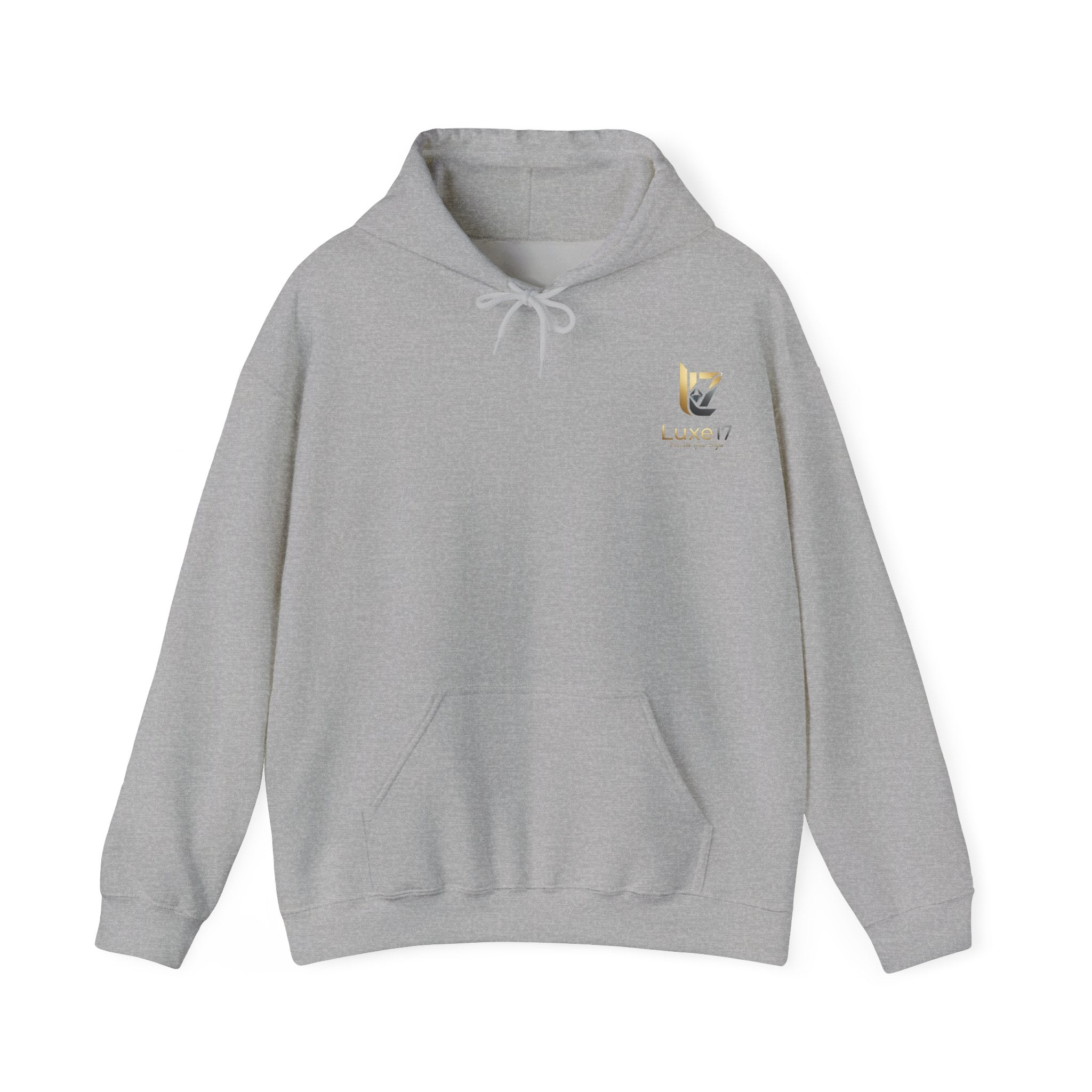 Hoodie — Luxe17 Gold Logo "Elevate Your Style" Pullover