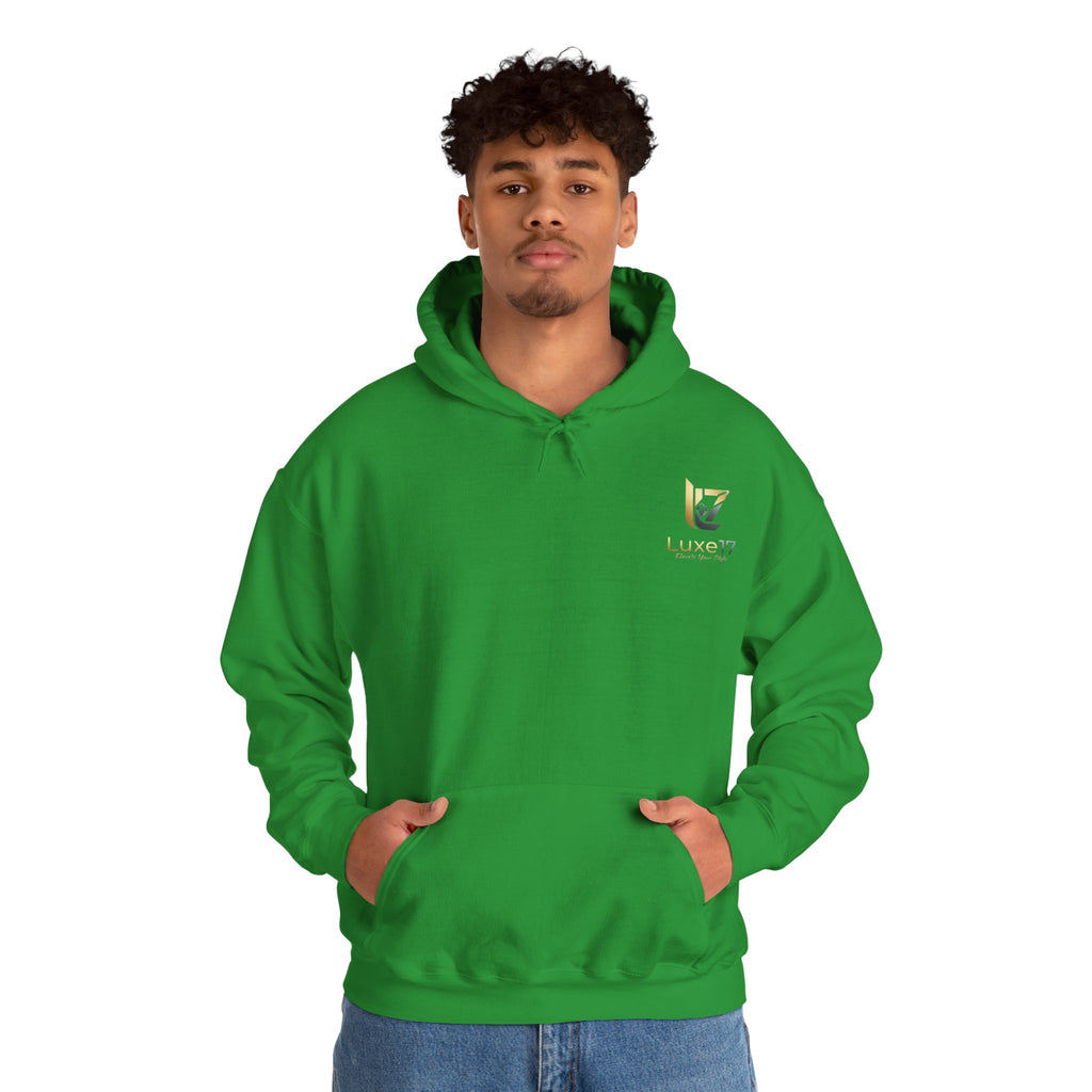 Hoodie — Luxe17 Gold Logo "Elevate Your Style" Pullover