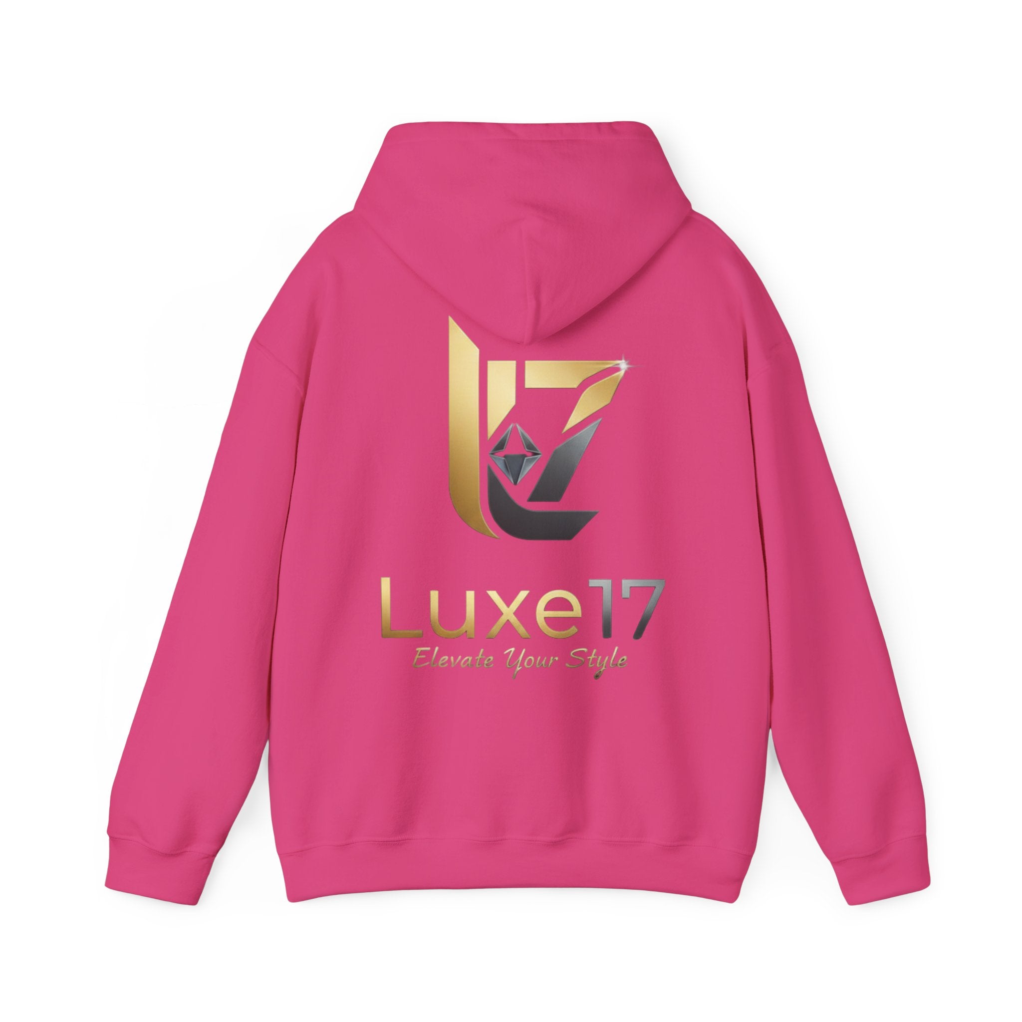 Hoodie — Luxe17 Gold Logo "Elevate Your Style" Pullover
