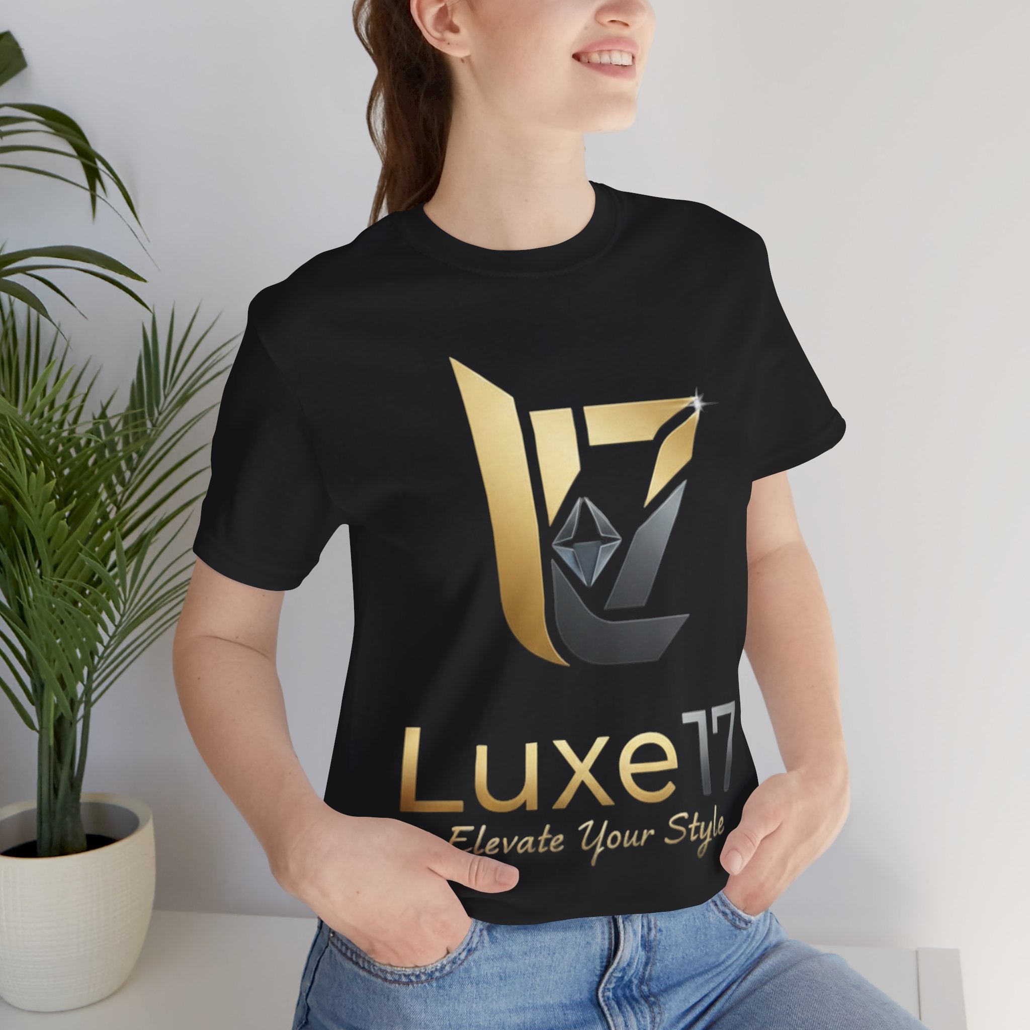 Luxe17 “Elevate Your Style” Logo T‑Shirt