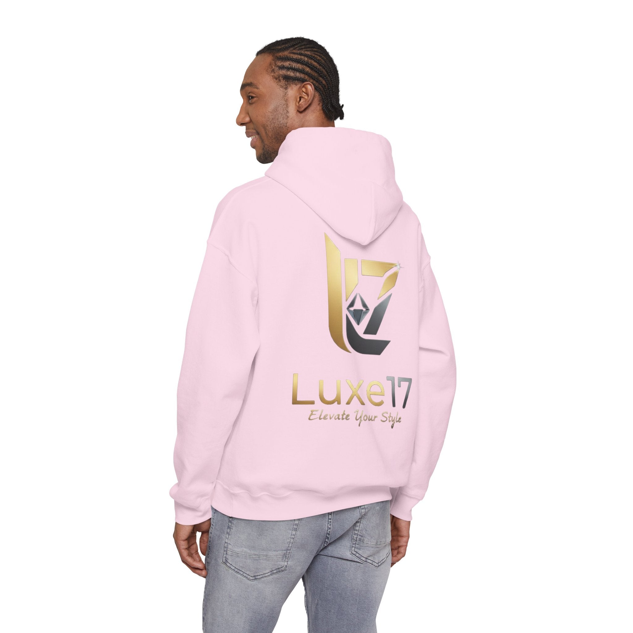Hoodie — Luxe17 Gold Logo "Elevate Your Style" Pullover