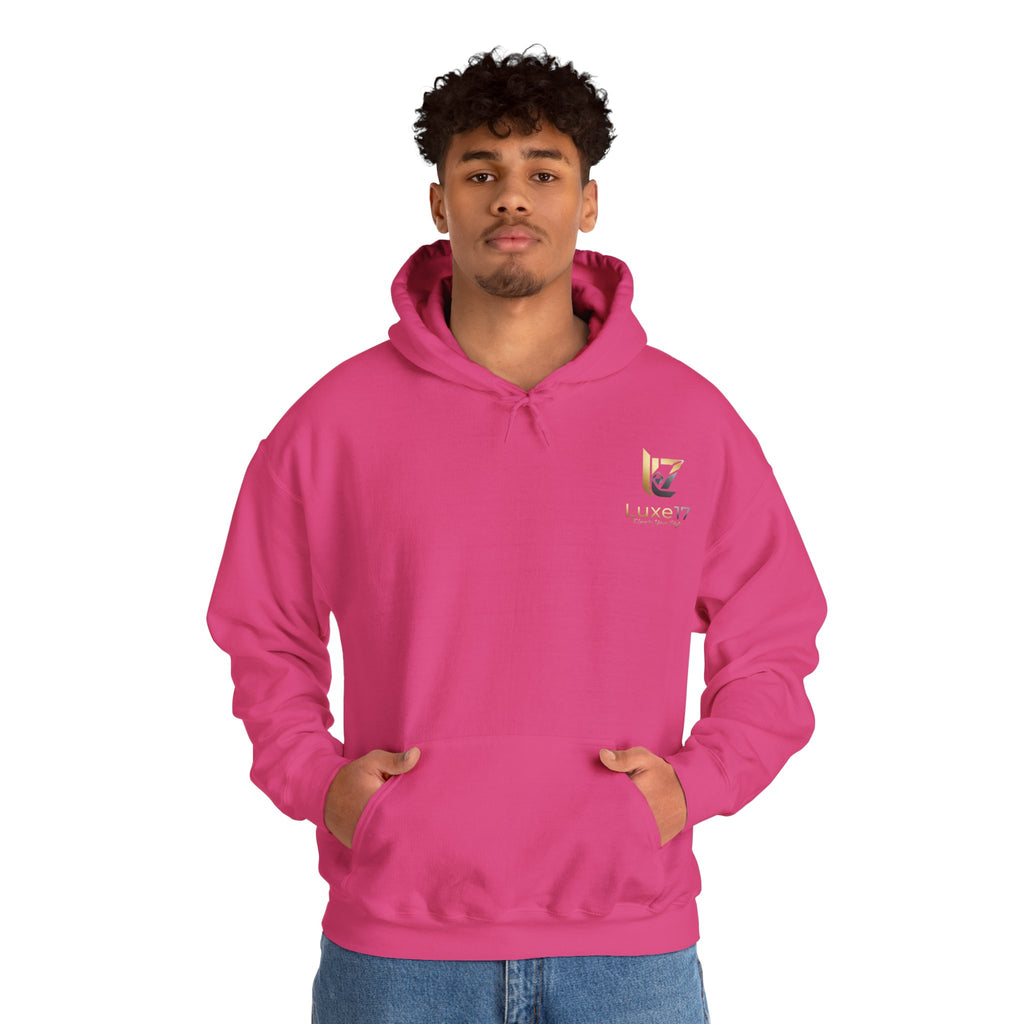 Hoodie — Luxe17 Gold Logo "Elevate Your Style" Pullover