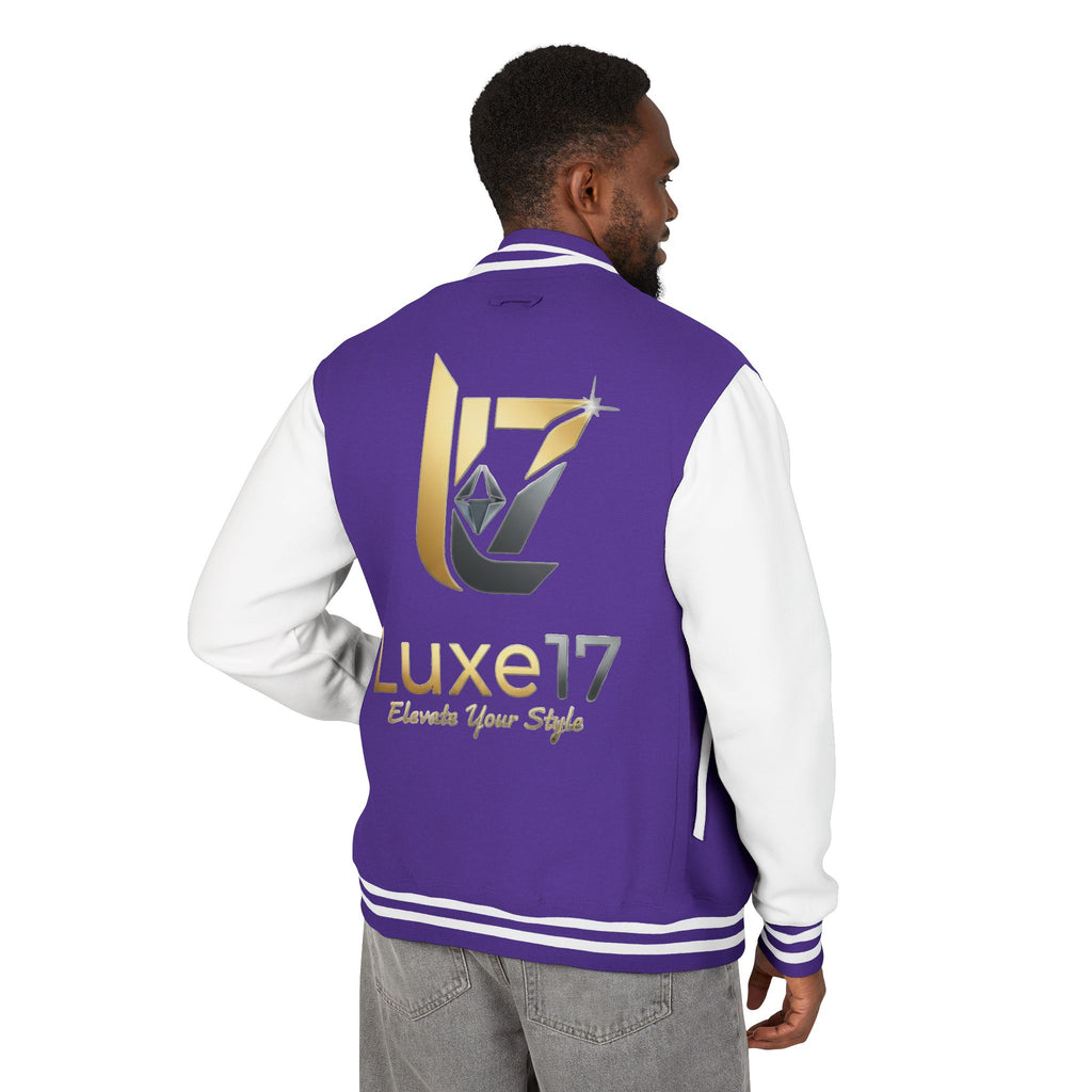 Letterman Jacket — Luxe17 Gold Logo Varsity Jacket